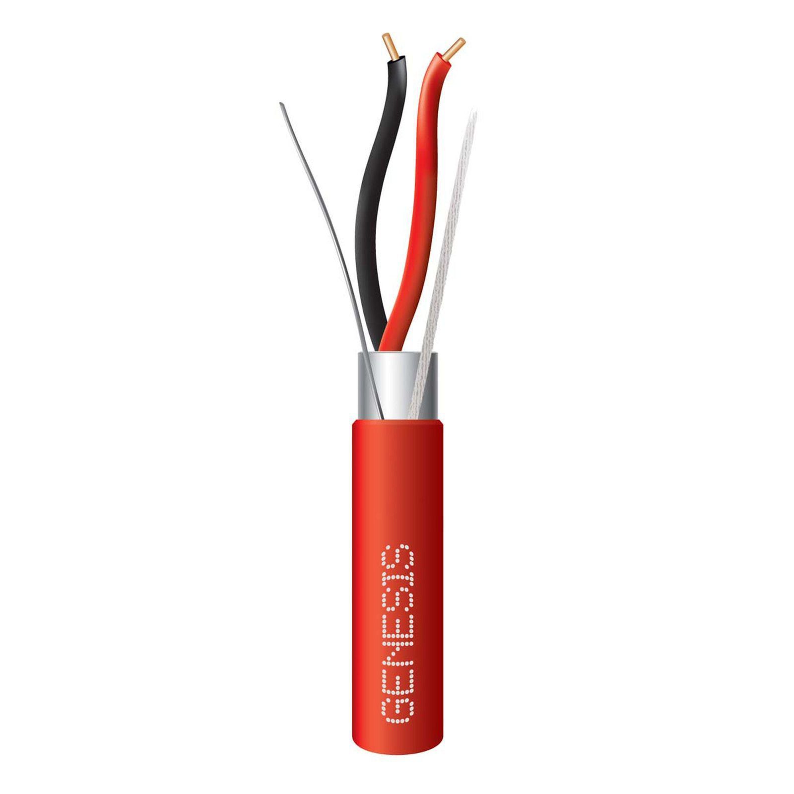 Bobina de 305 Metros de Alambre / 2 x 16 AWG / Para Aplicaciones de Incendio FPLR / Blindado Sólido Color Rojo 4406-1104 - GENESIS
