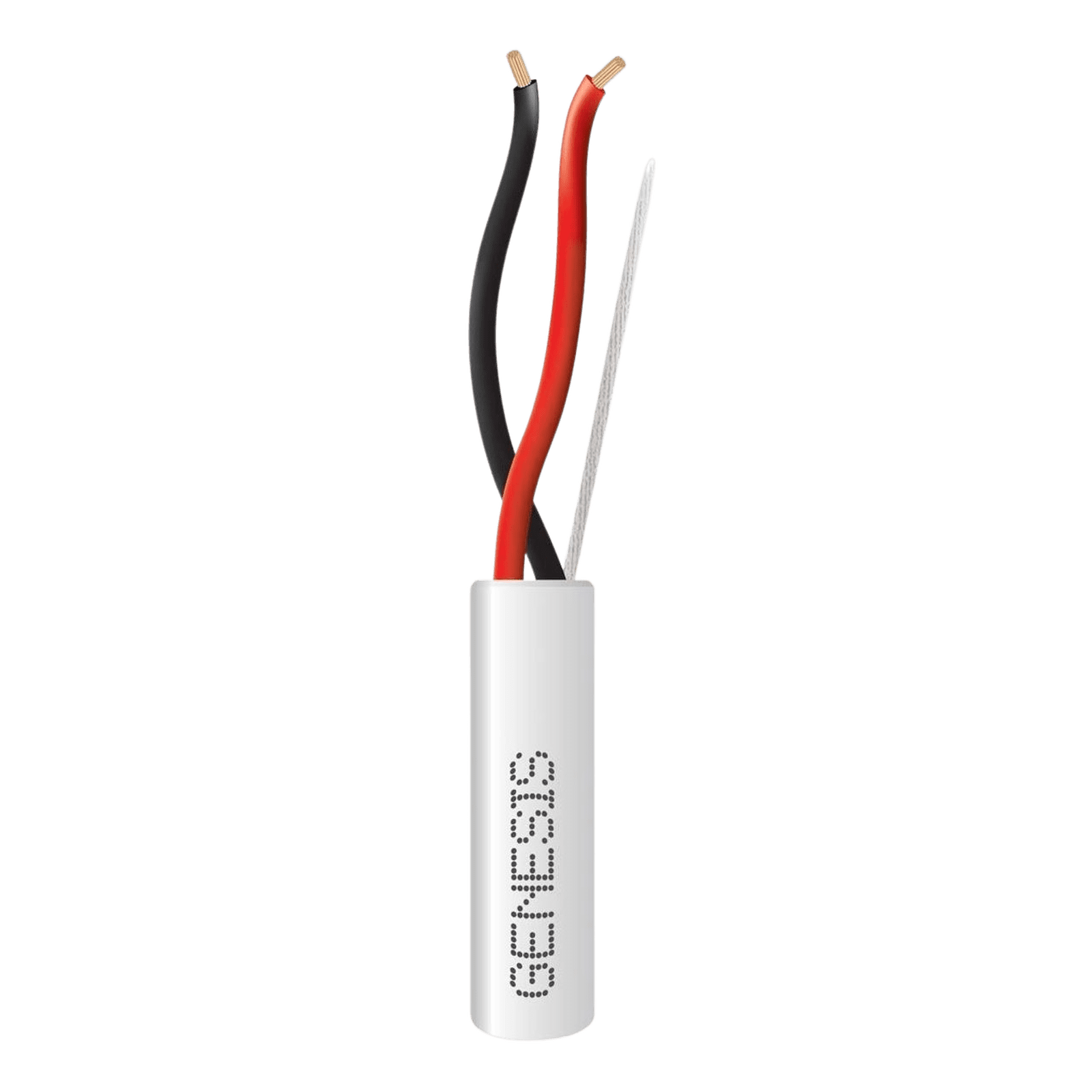 Bobina de 305 Metros de Cable 2 x 18 AWG / Uso INTERIOR / Riser / Blanco / Para aplicaciones en Alarmas de intrusión, Control de acceso, Interfonos, TV porteros, Automatizacion, Audio y Voceo. 2114-1101/1000 - GENESIS