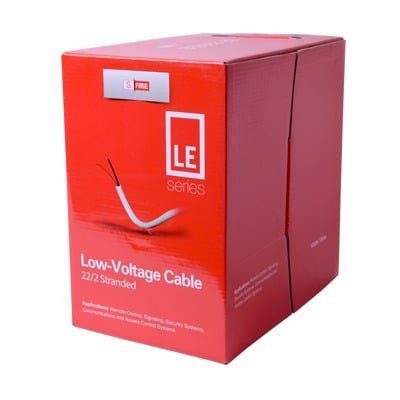 Bobina de 305 Metros de Cable / 2 x 22 AWG / Tipo CCA de Color Blanco / Aplicaciones en Alarmas de Intrusión/Control de Acceso/Automatización/ Interfonos y TV porteros SF-22-02-LE - SFIRE