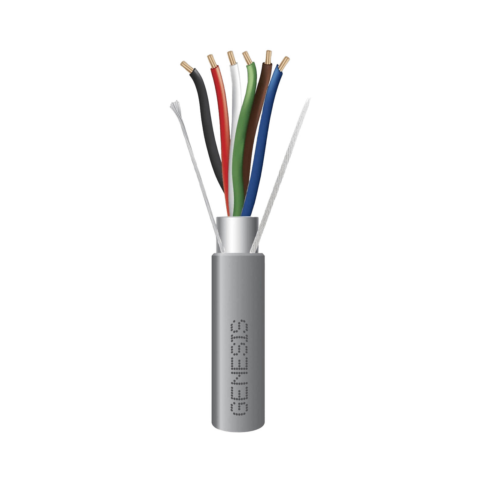 Bobina de 305 Metros de Cable  6 x 22 AWG / Blindado / Plenum de Color Gris / Aplicaciones de Audio, Seguridad y Control 3206-1109 - GENESIS