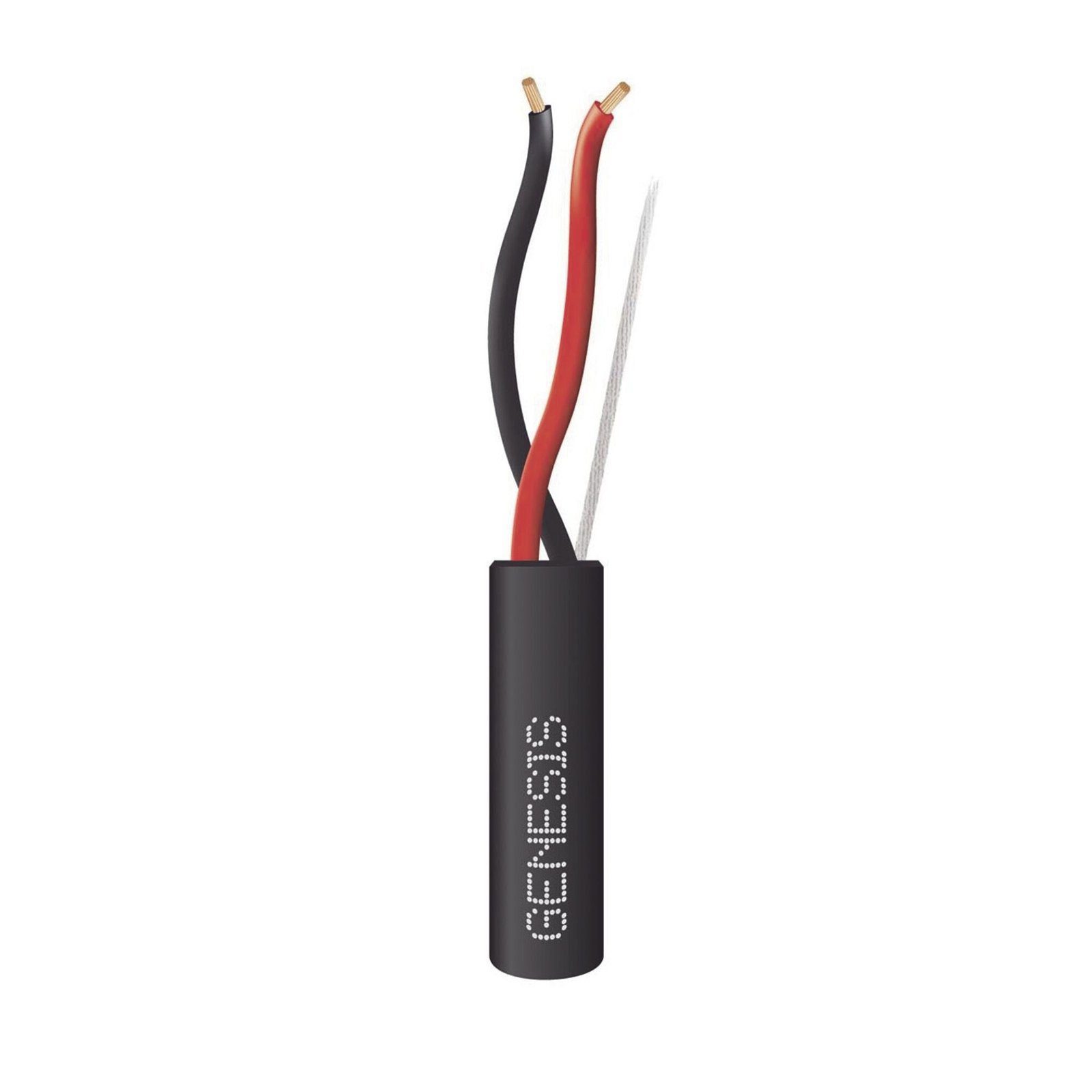 Bobina de Cable 305 Metros / 2 x 14 AWG tipo FPL / Color Negro / Para uso en intemperie y enterrado directo / Uso en aplicaciones en sistemas de detección de incendio y Sistemas de Evacuación. 4153-1008 - GENESIS