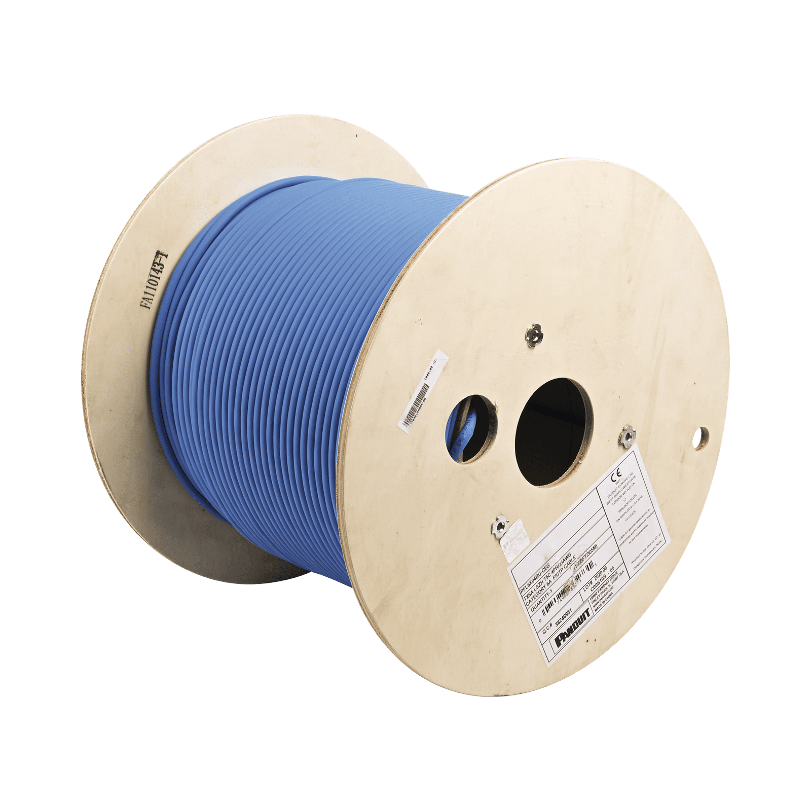 Bobina de Cable Blindado F/UTP de 4 Pares, Cat6A, Soporte de Aplicaciones 10GBase-T, LSZH (Libre de Gases Tóxicos), Color Azul, 305m PFL6X04BU-CEG - PANDUIT