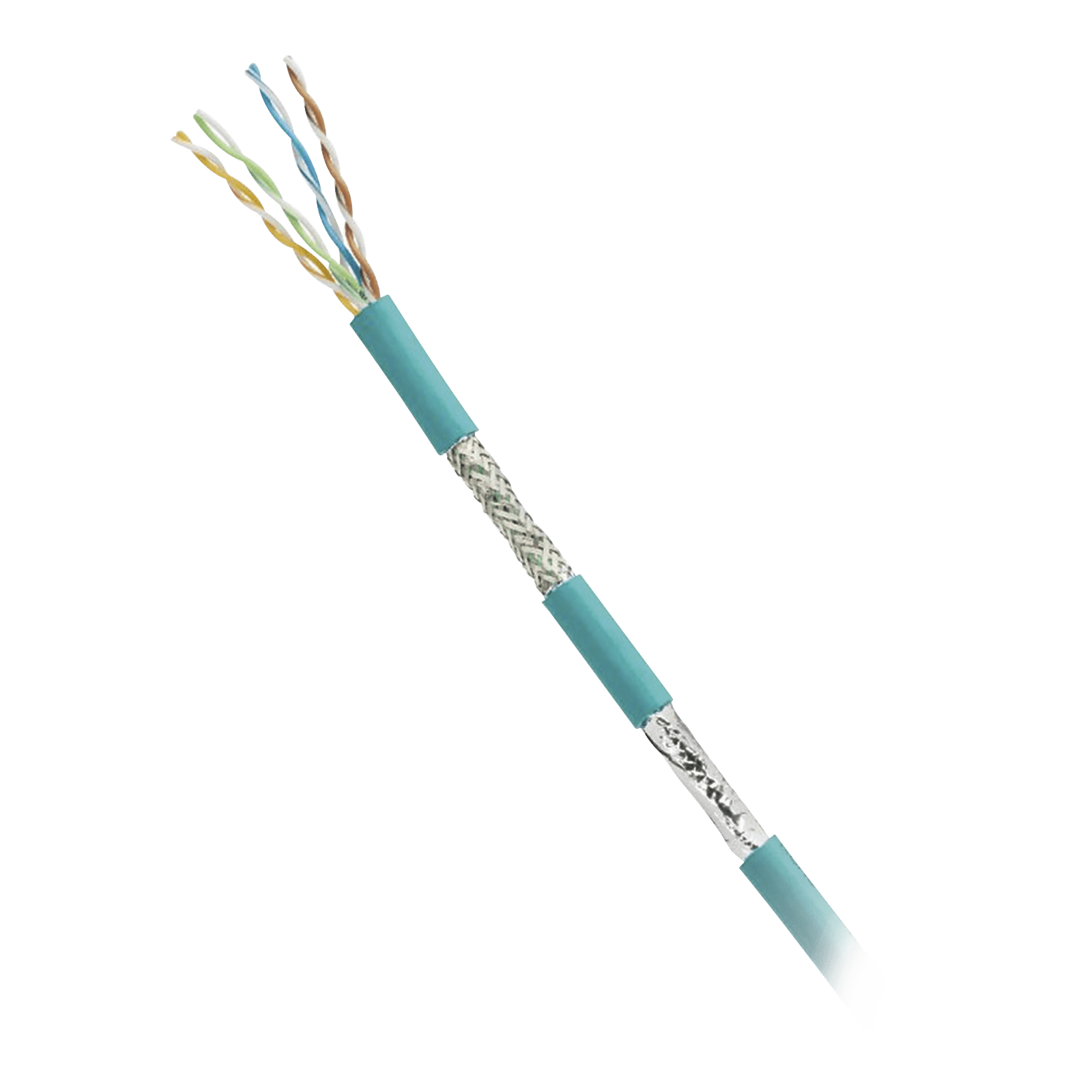 Bobina de Cable Blindado SF/UTP Categoría 5e de 4 pares, Uso Industrial con Resistencia al Aceite y Rayos UV, Multifilar 24/7 (Flexible), Color Azul Cerceta, Bobina de 305m ISFCH5C04ATL-XG - PANDUIT