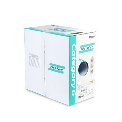 Bobina de Cable UTP 305 m. de Cobre, NetKey, Azul, Categoría 6 (24 AWG), 1000Mbps, Riser (CMR), de 4 pares NUR6C04BU-C - PANDUIT