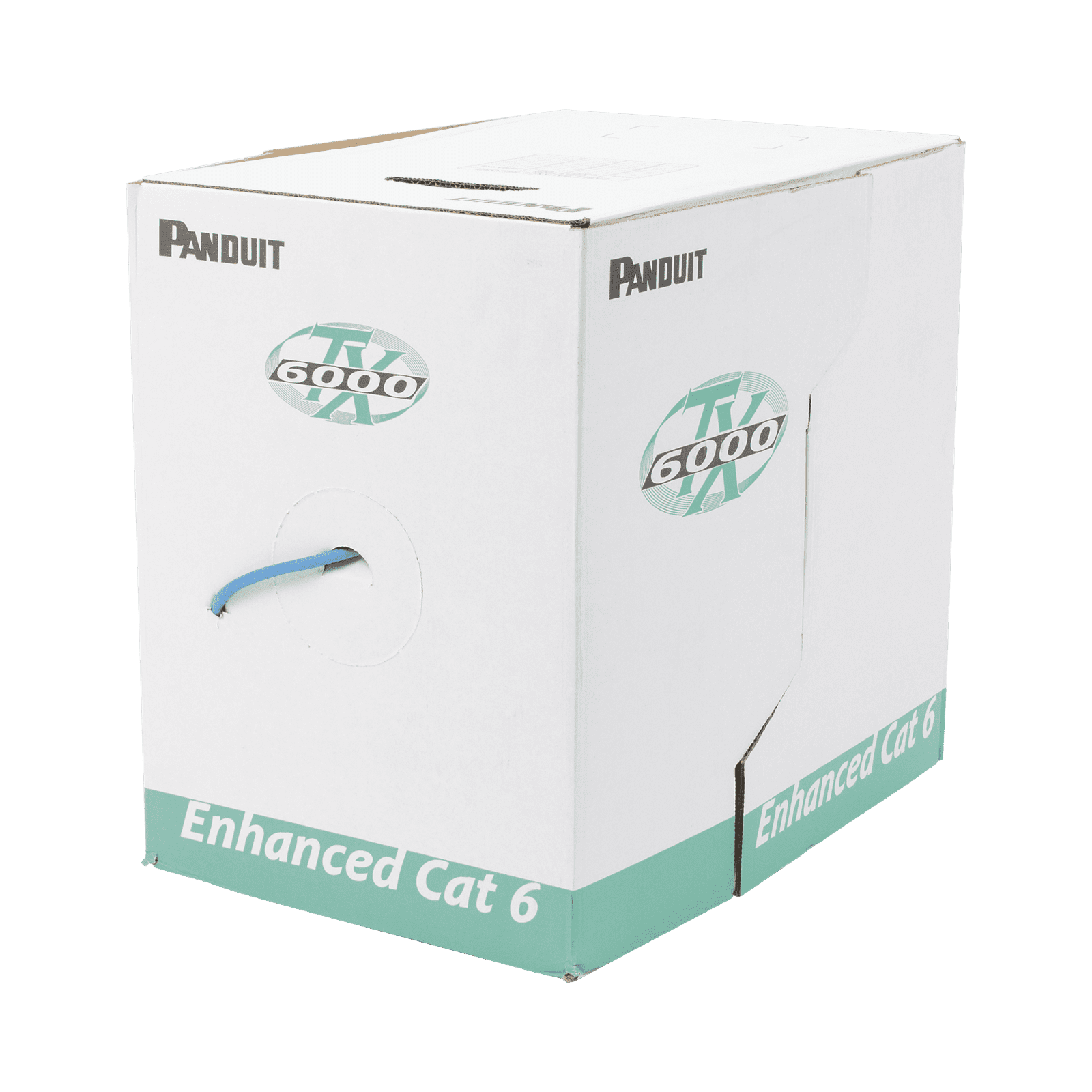 Bobina de Cable UTP 305 m. de Cobre, TX6000™ PanNet, Reelex, Azul, Categoría 6 Mejorado (23 AWG), LSZH (Bajo Humo, Cero Halógenos), de 4 pares PUL6004BU-FE - PANDUIT