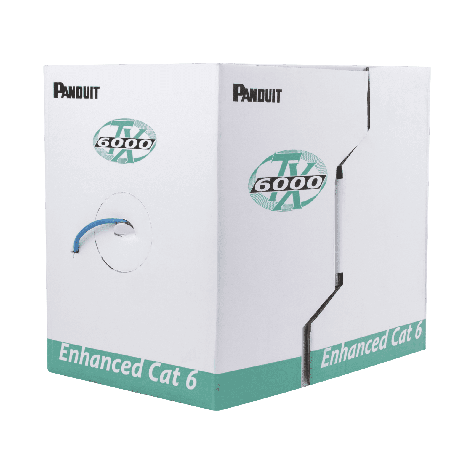 Bobina de Cable UTP 305 m. de Cobre, TX6000™ PanNet, Reelex, Azul, Categoría 6 Mejorado (23 AWG), PVC (CM), de 4 pares PUC6004BU-FE - PANDUIT