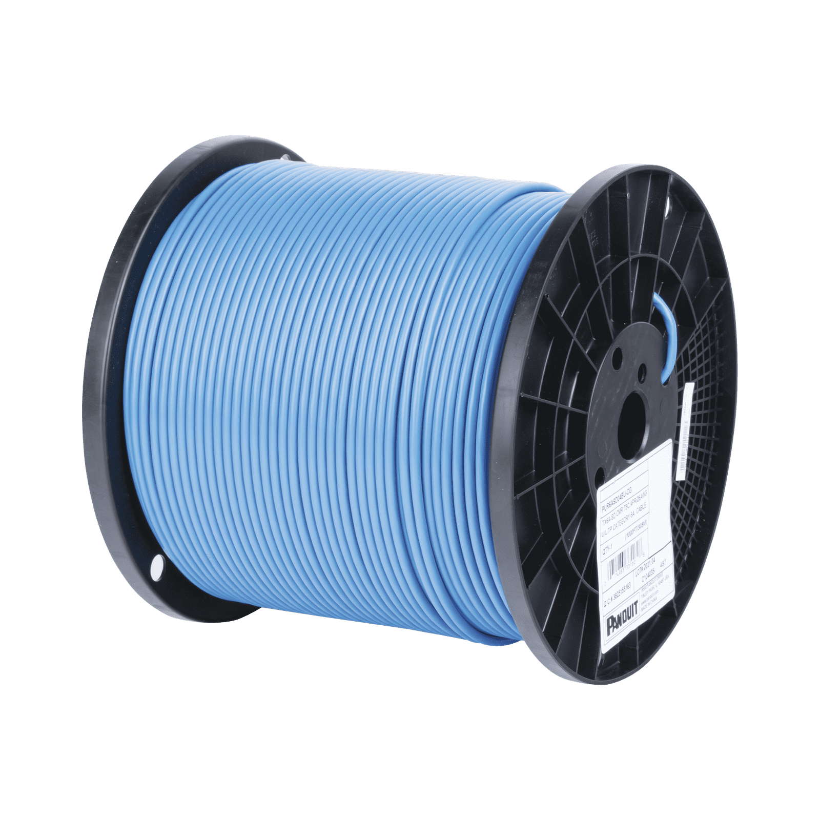 Bobina de Cable UTP de 4 Pares MaTriX, Cat6A de Diámetro Reducido, 26 AWG, CMR (Riser), Color Azul, 305m PUR6ASD04BU-CG - PANDUIT