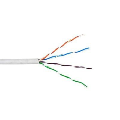 Bobina de Cable de 305 Metros UTP Cat6 Riser / Color Blanco / UL, CMR, Probado a 350 Mhz / Para Aplicaciones de CCTV, Redes de datos, IP megapixel, Control RS485 6360-1101/1000 - GENESIS