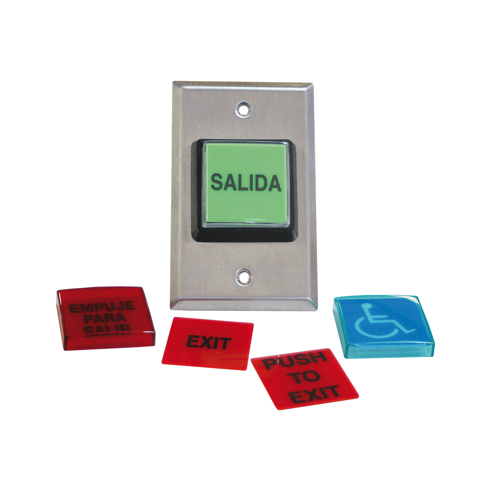 Botón de Salida / MÚLTIPLES Placas/ Luz LED /2 Años Garantia 972LESMO - RCI - DORMAKABA