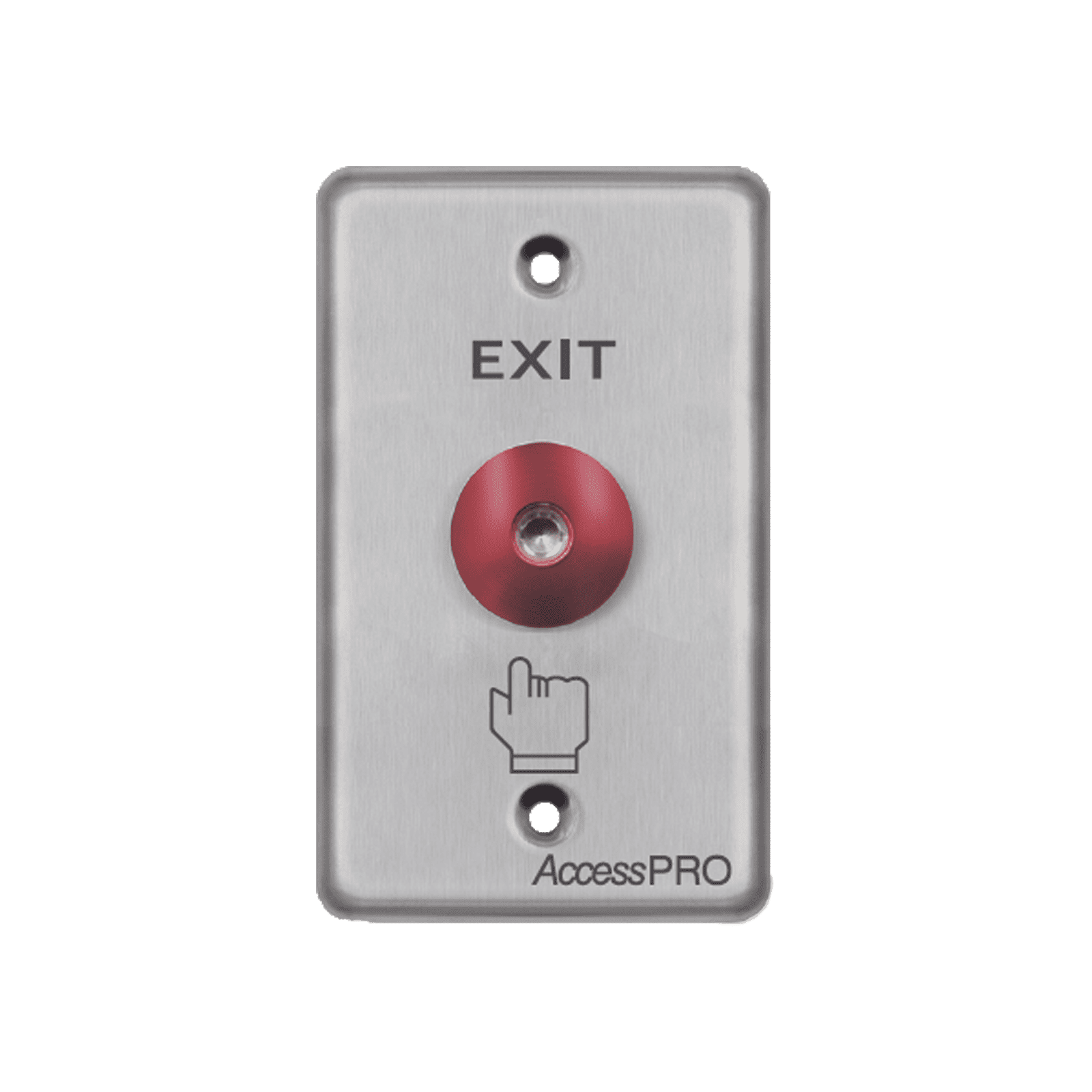 Botón tipo Hongo / Redondo Color Rojo con LED / Estético / NO y COM APBRRLC - AccessPRO