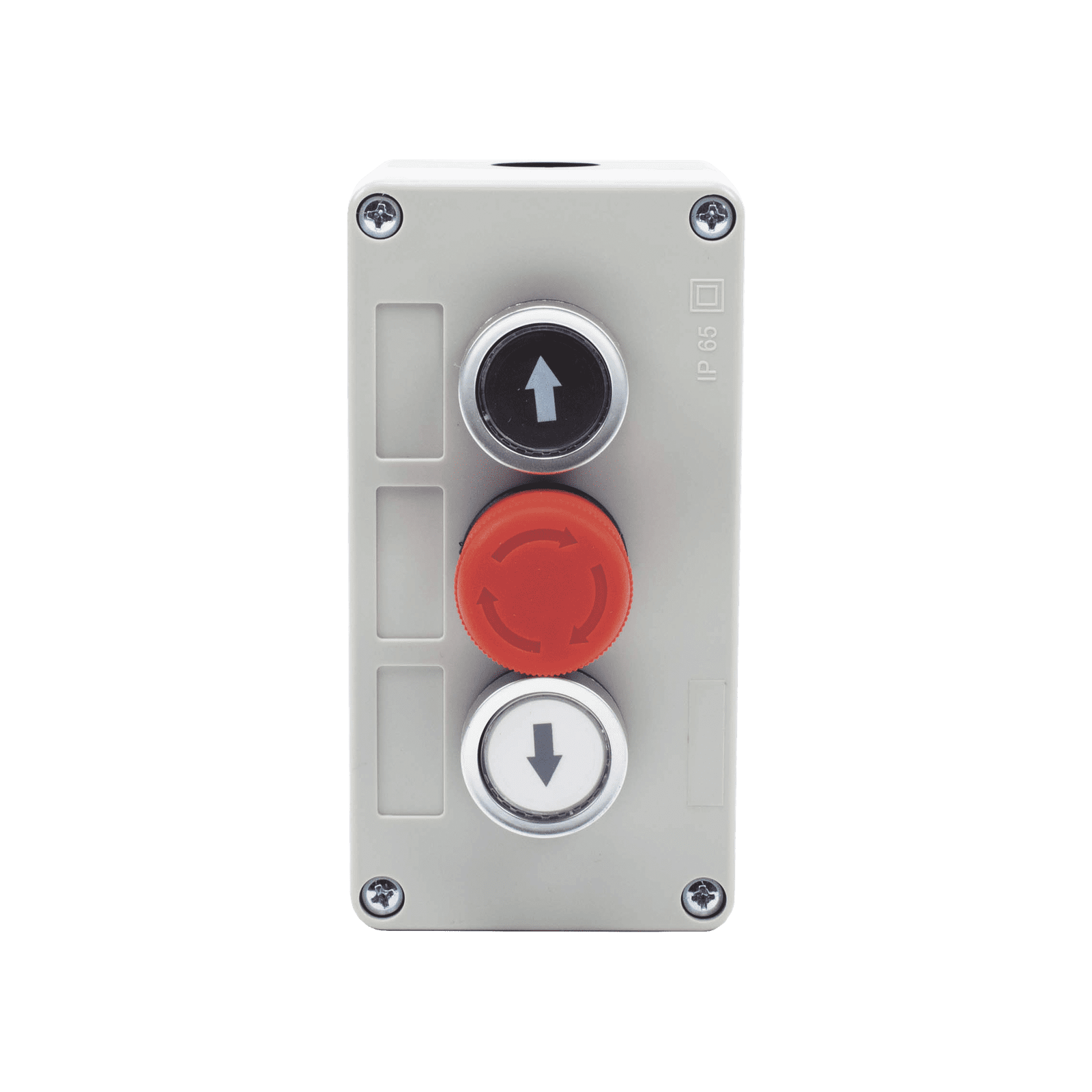 Botonera Triple con Boton de Stop Tipo Enclavado / Para Barreras Vehiculares, Operadores Corredizos y Abatibles. XBS-SW-03 - AccessPRO