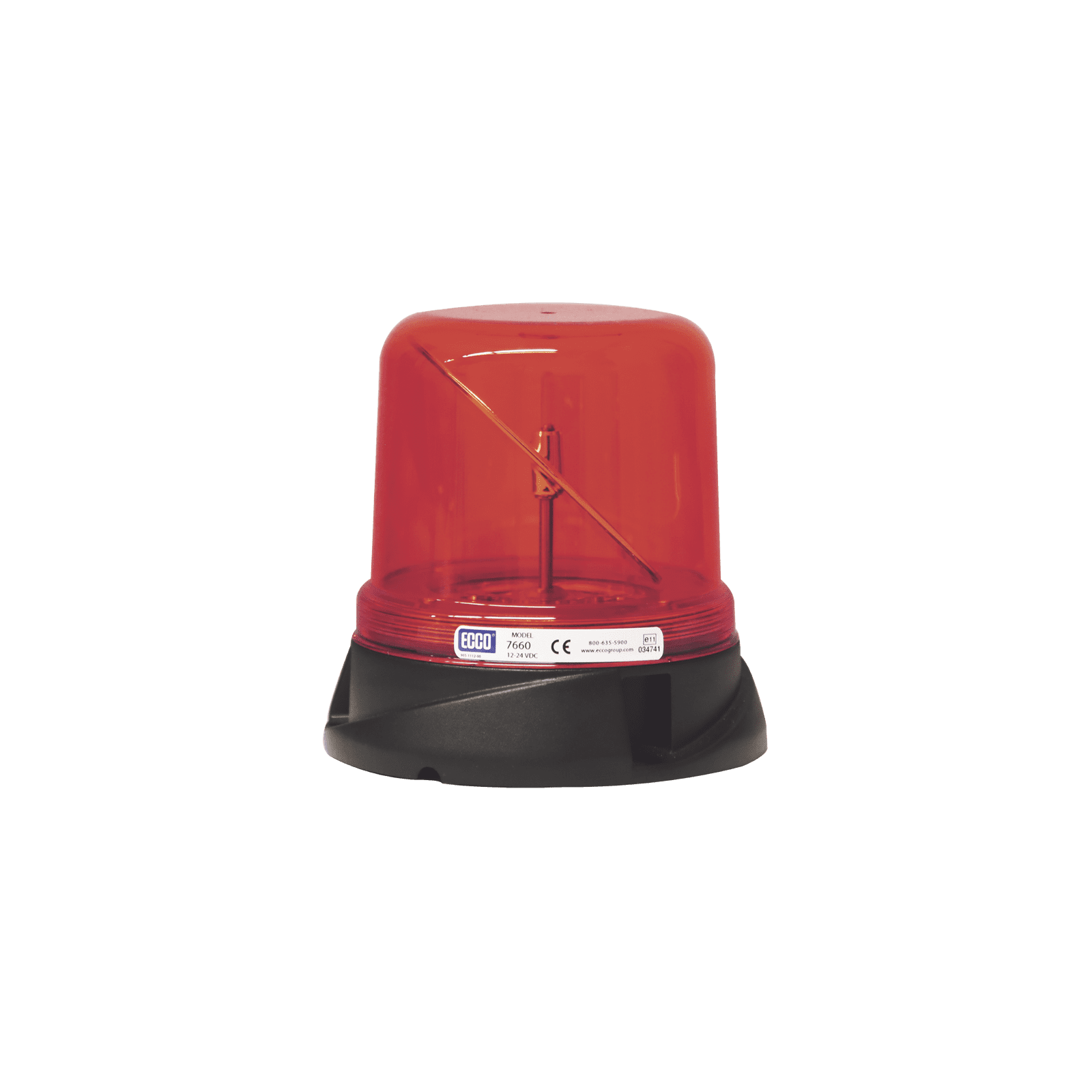 Burbuja rotoled color rojo, con montaje permanente X-7660R - ECCO