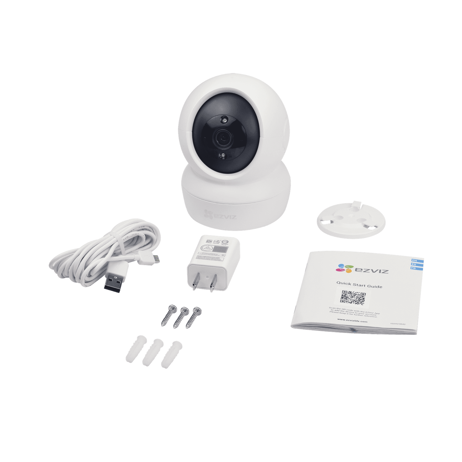 Mini Cámara IP PT 2 Megapíxel / Wi-Fi / Seguimiento Inteligente / Audio de Dos Vías / Notificación Push / Ranura para Memoria / Uso en Interior C6N - EZVIZ