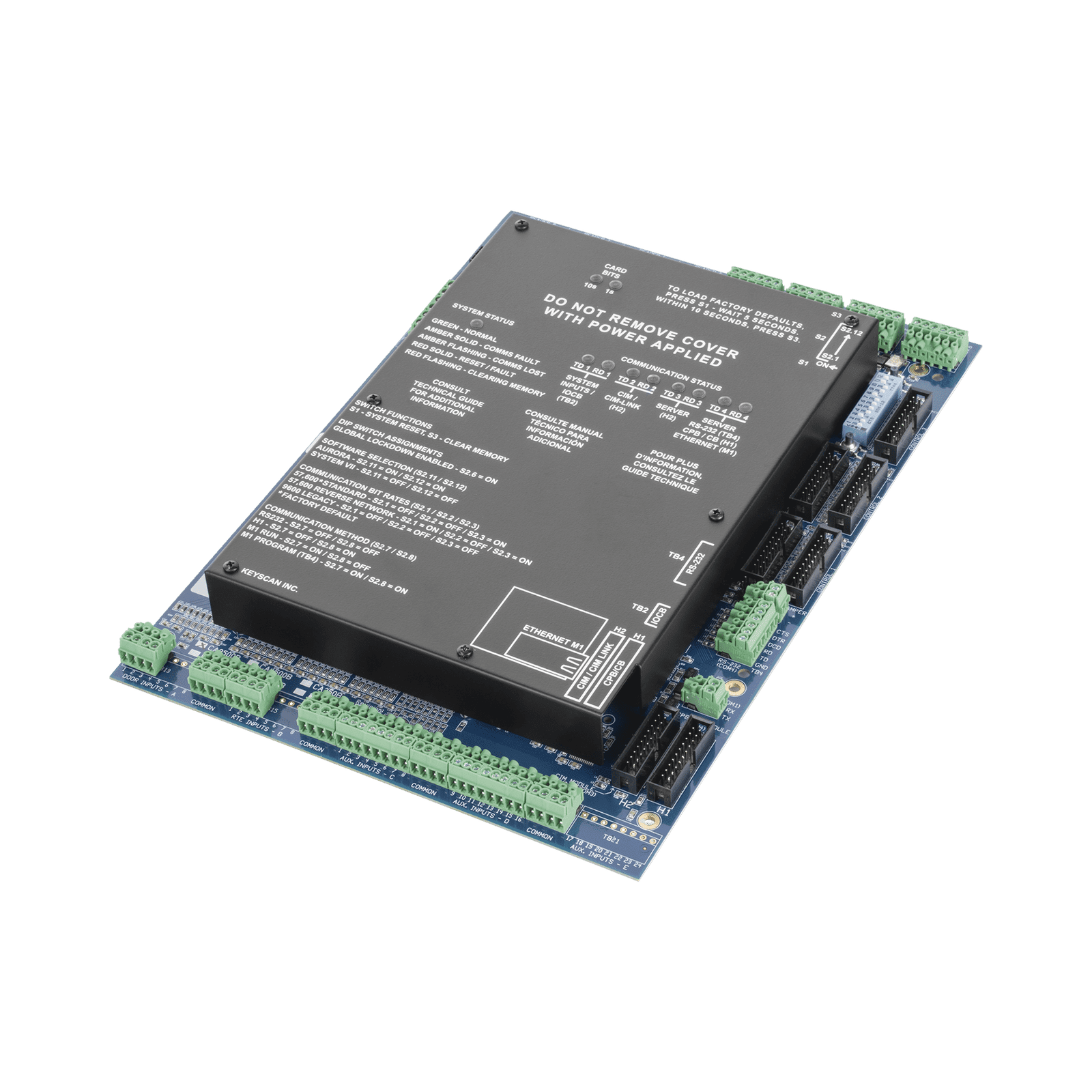 Controlador de Acceso con Gabinete / 4 Lectoras / Doble Procesador / +50 Formatos de Tarjetas Compatibles / 45,000 Tarjetas CA4500 - KEYSCAN-DORMAKABA