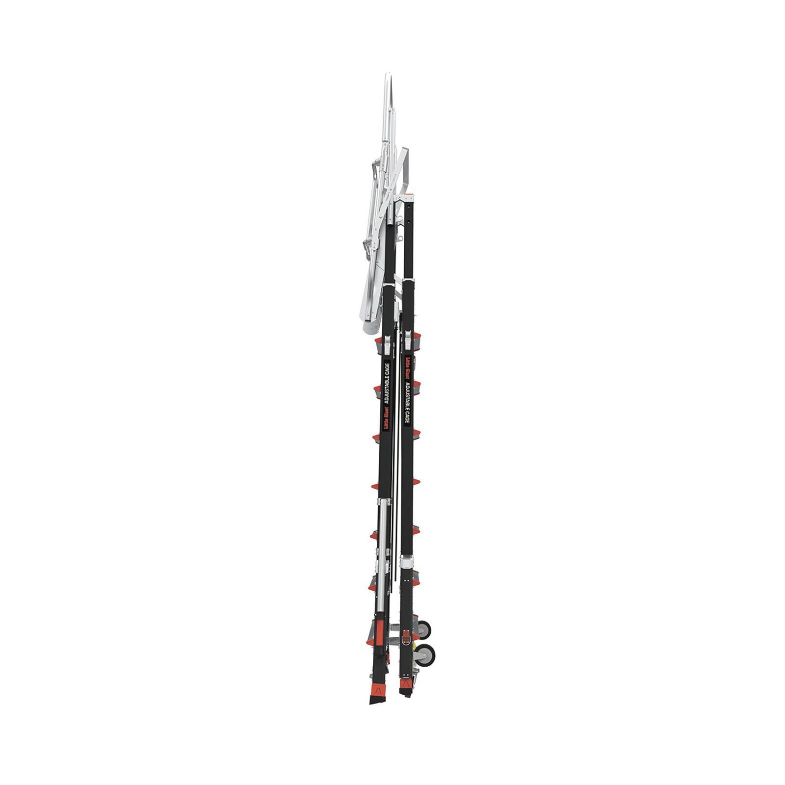 Escalera de Fibra de Vidrio con Jaula de 8′-14′ (2.44 – 4.27 m). Con Ajuste en Ruedas (RATCHET™ Leveler) (SKU:18515-817). CAGE8FTR - Little Giant Ladder Systems