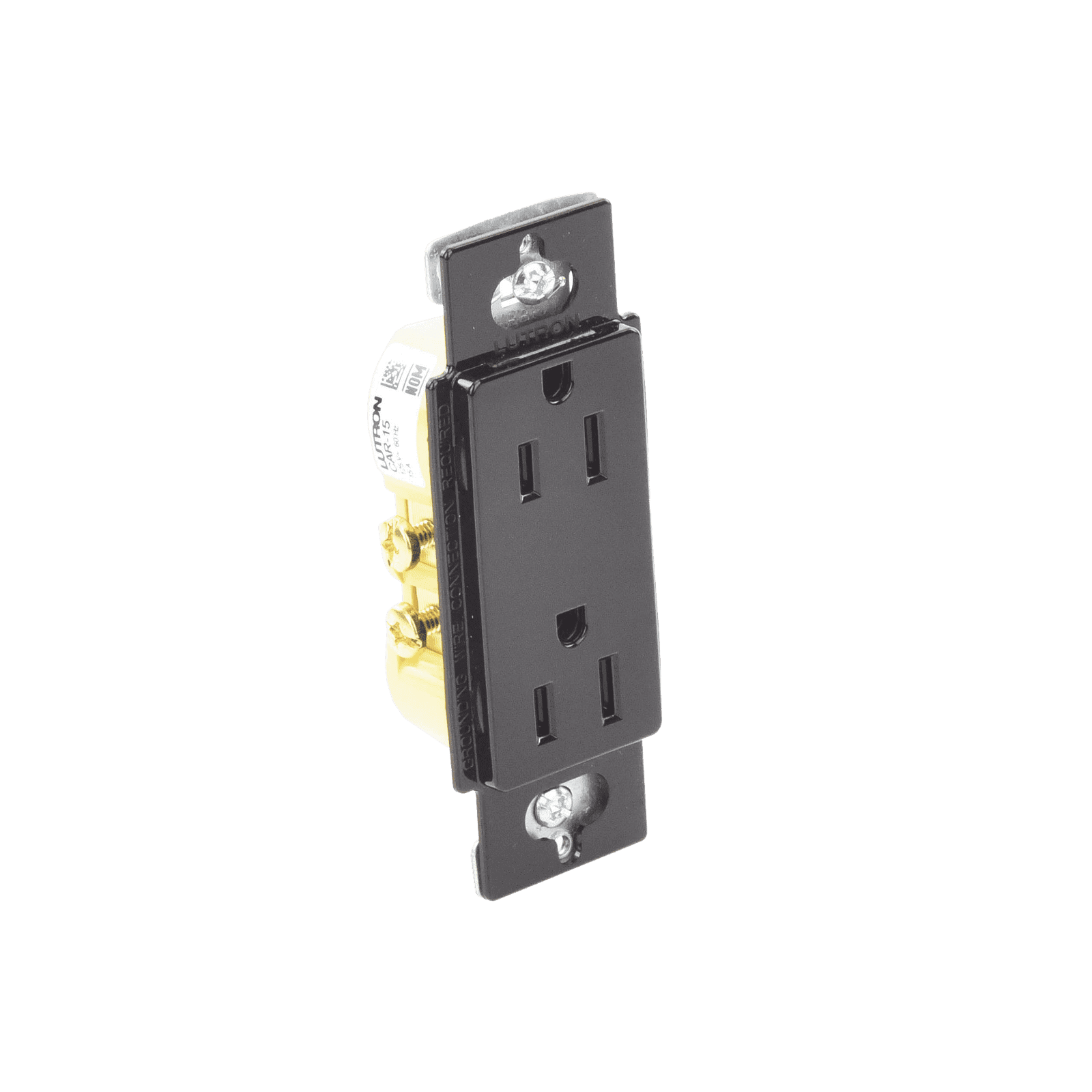 Tomacorriente, receptaculo convencional 120V, 15A, color negro. CAR15BLS - LUTRON ELECTRONICS