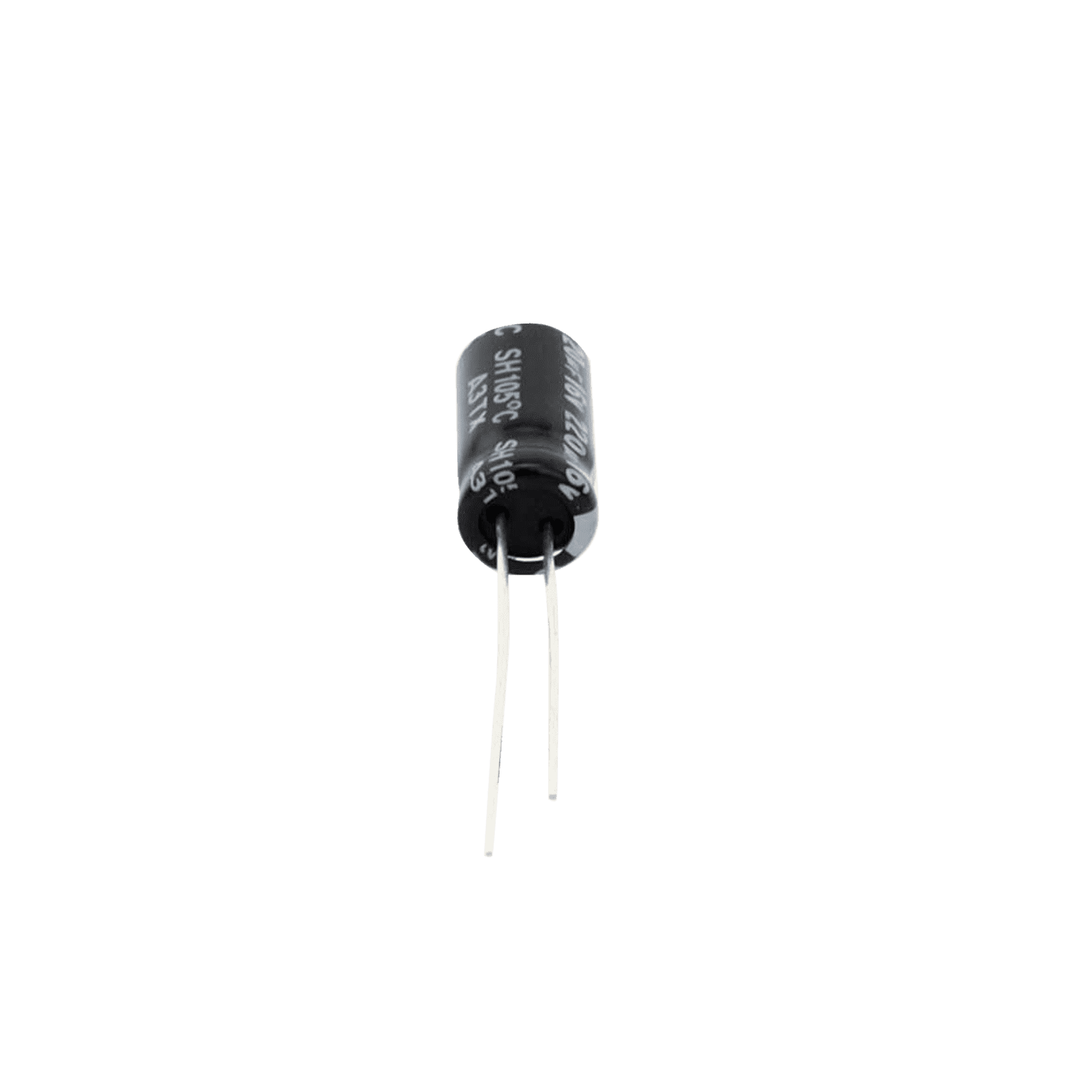 Capacitor Electrolítico en Aluminio, Radial de 220 µFd, 16 Vcc, 105 °C, 6.3 x 11 mm. CE220/16V - SYSCOM