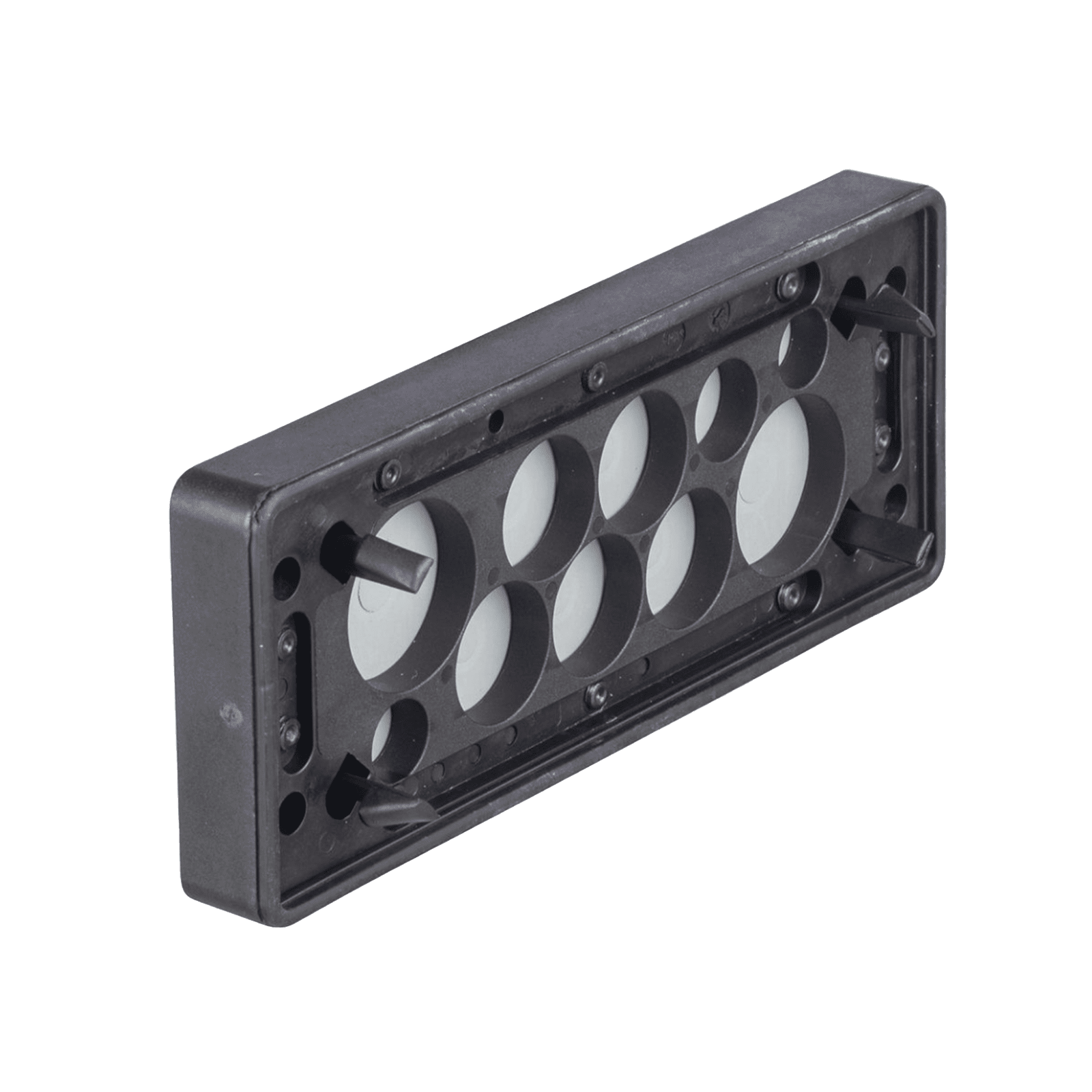Pasacable de 10 Orificios de Marco Rectangular, IP65, 4.41″ X 1.42″, para Cables no Terminados, Color Negro. CESU2-E10 - PANDUIT