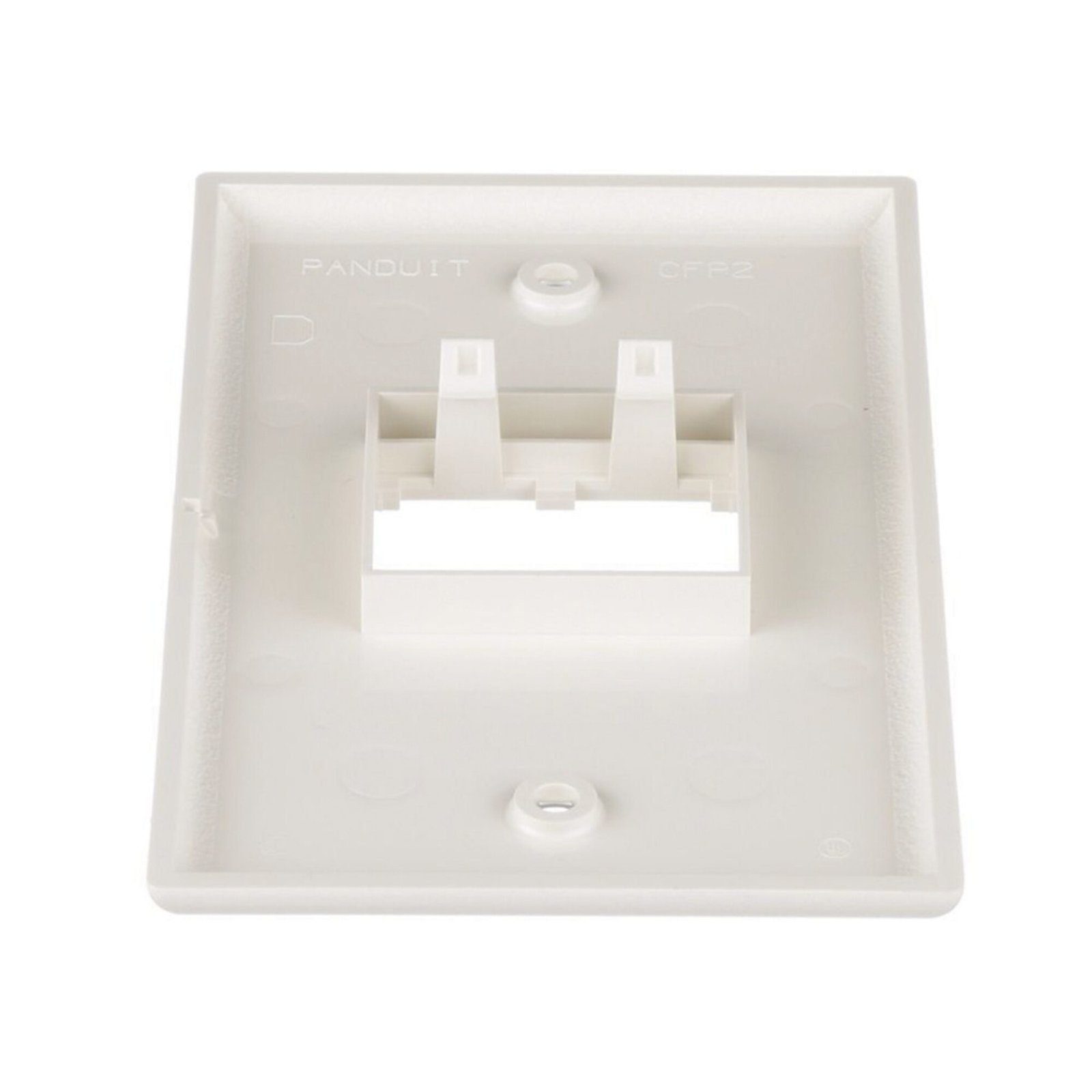 Placa de Pared Vertical Clásica, Salida Para 2 Puertos Mini-Com, Color Blanco Mate CFP2IW - PANDUIT