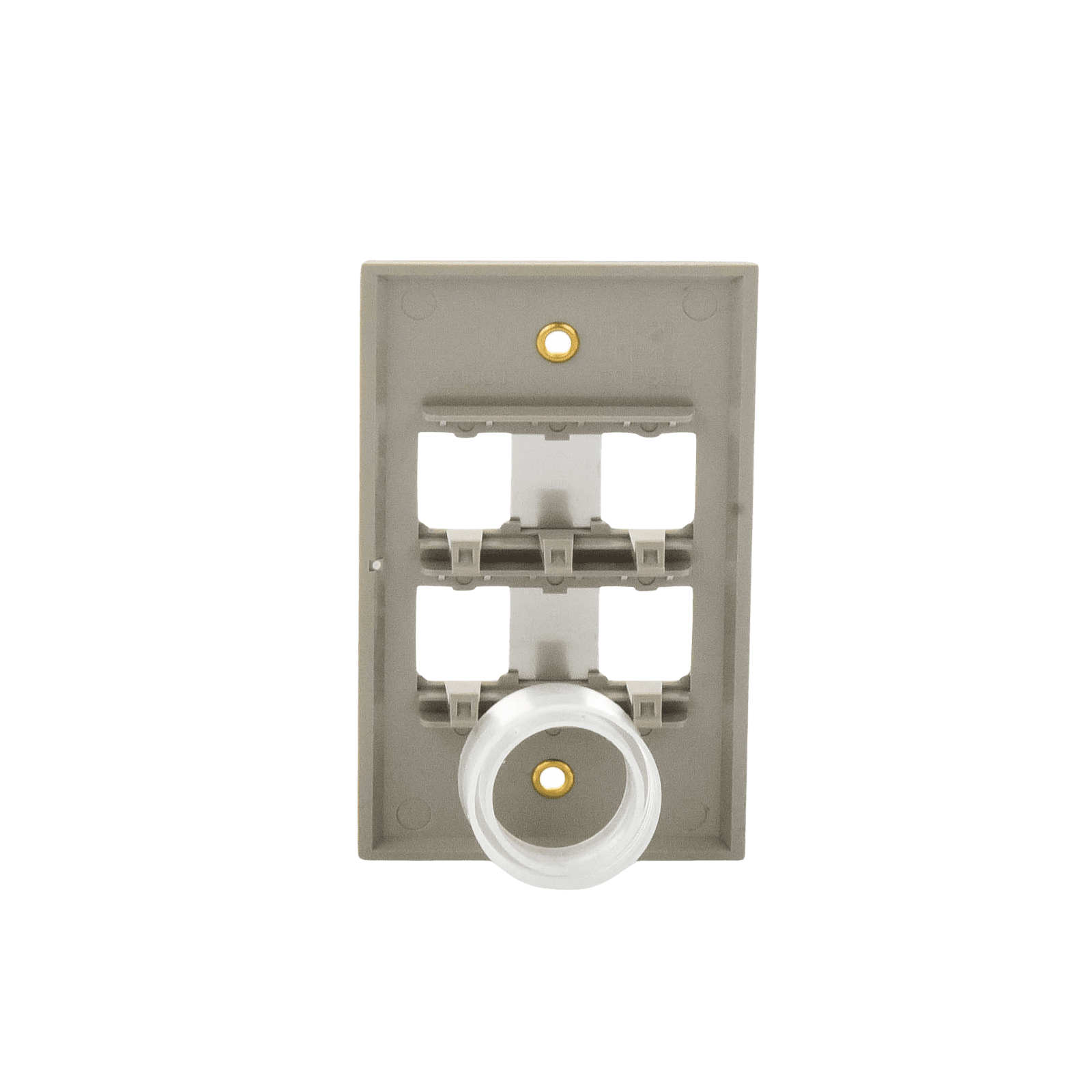 Placa de Pared Vertical, de Acero Inoxidable, Salida Para 4 Puertos Mini-Com CFP4SY - PANDUIT