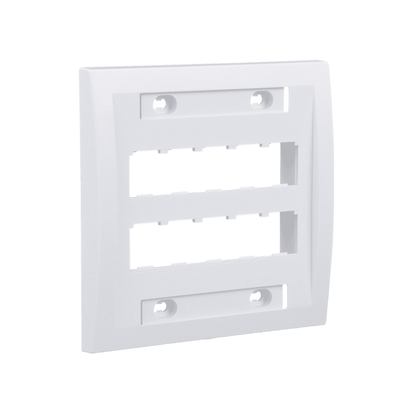 Placa de Pared Vertical Ejecutiva, Salida Para 10 Puertos Mini-Com, Con Espacios Para Etiquetas, Color Blanco CFPE10WH-2GY - PANDUIT
