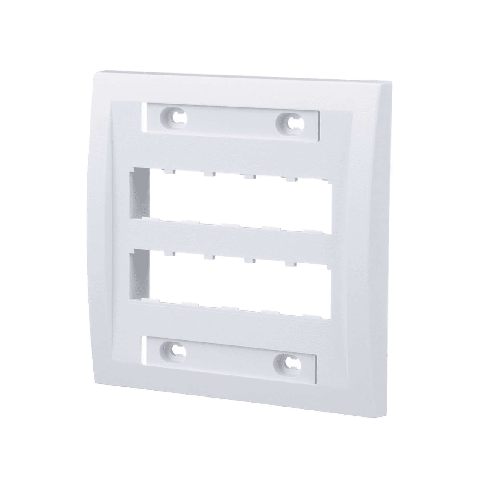 Placa de Pared Vertical Ejecutiva, Salida Para 10 Puertos Mini-Com, Con Espacios Para Etiquetas, Color Blanco CFPE10WH-2GY - PANDUIT