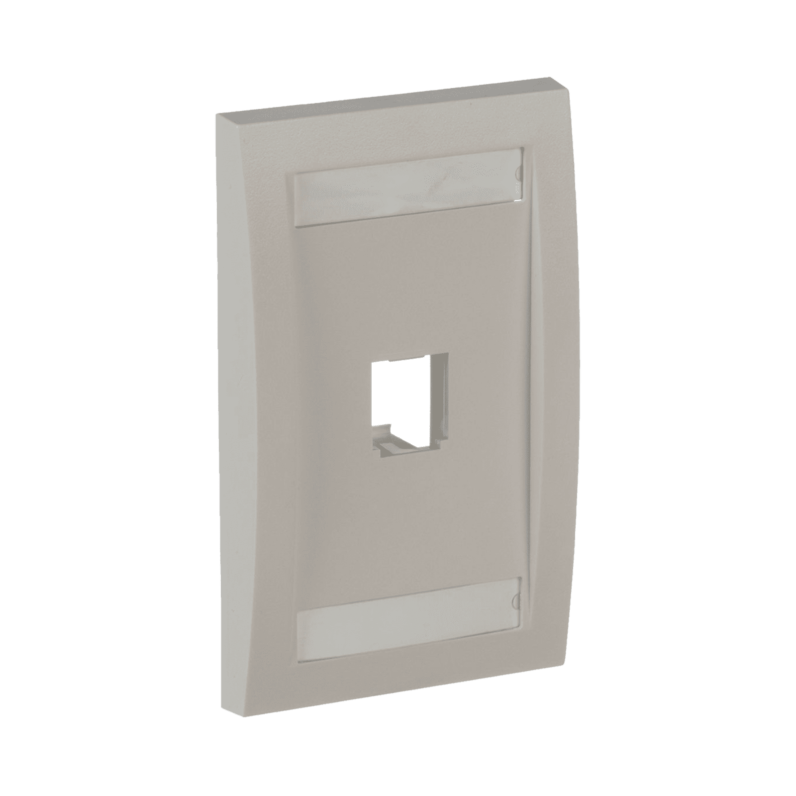 Placa de Pared Vertical Ejecutiva, Salida Para 1 Puerto Mini-Com, Con Espacios Para Etiquetas, Color Blanco Mate CFPE1IWY - PANDUIT