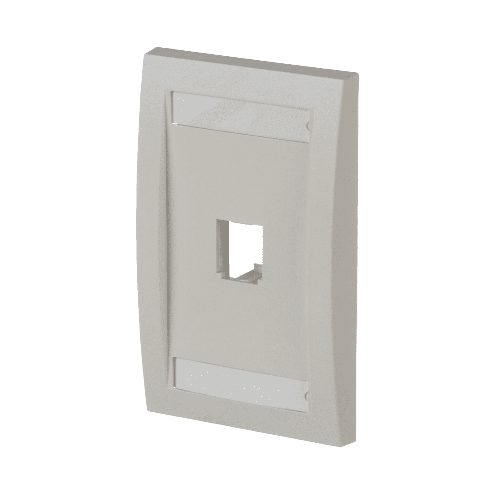 Placa de Pared Vertical Ejecutiva, Salida Para 1 Puerto Mini-Com, Con Espacios Para Etiquetas, Color Blanco Mate CFPE1IWY - PANDUIT