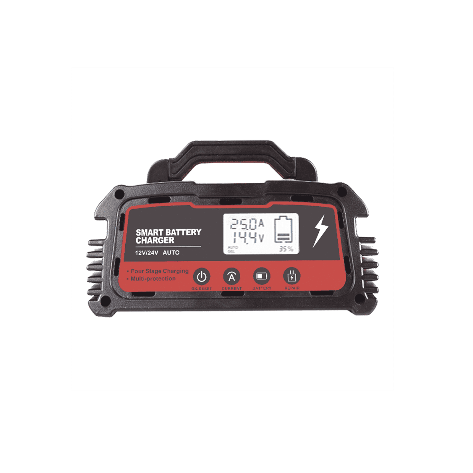 Cargador de Baterías / 12 o 24 Vcc / hasta 250 Ah / 25 A / Display LCD CHR-250 - EPCOM POWERLINE