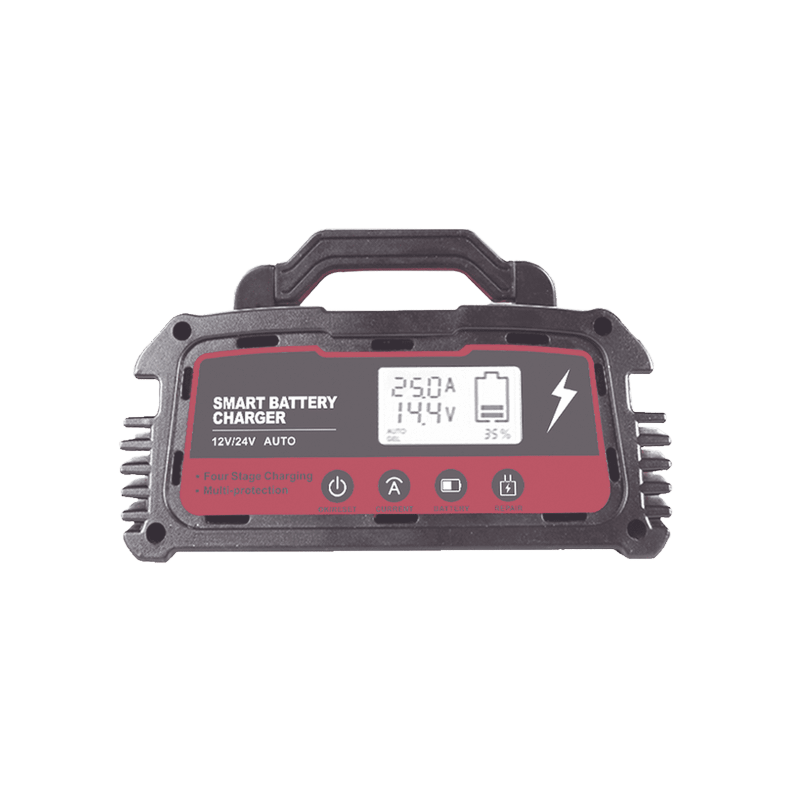 Cargador de Baterías / 12 o 24 Vcc / hasta 250 Ah / 25 A / Display LCD CHR-250 - EPCOM POWERLINE