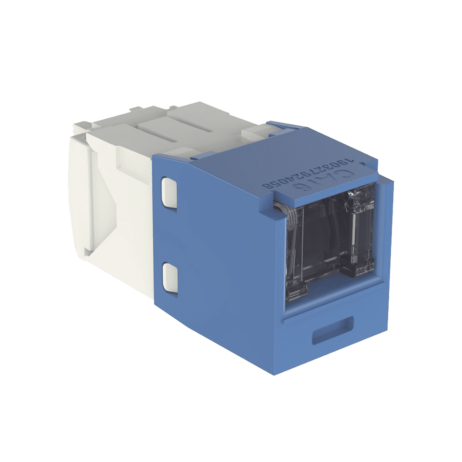 Conector Jack RJ45 Estilo TG con Ventana, Mini-Com, Categoría 6, de 8 posiciones y 8 cables, Color Azul CJH688TGBU - PANDUIT