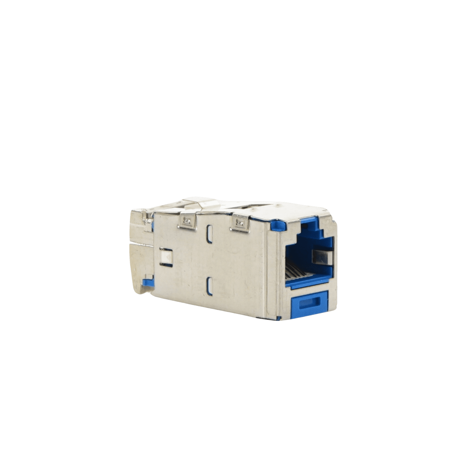 Conector Jack RJ45 Blindado, Estilo TG, Mini-Com, Categoría 6A, de 8 posiciones y 8 cables, Color Azul CJS6X88TGBUY - PANDUIT