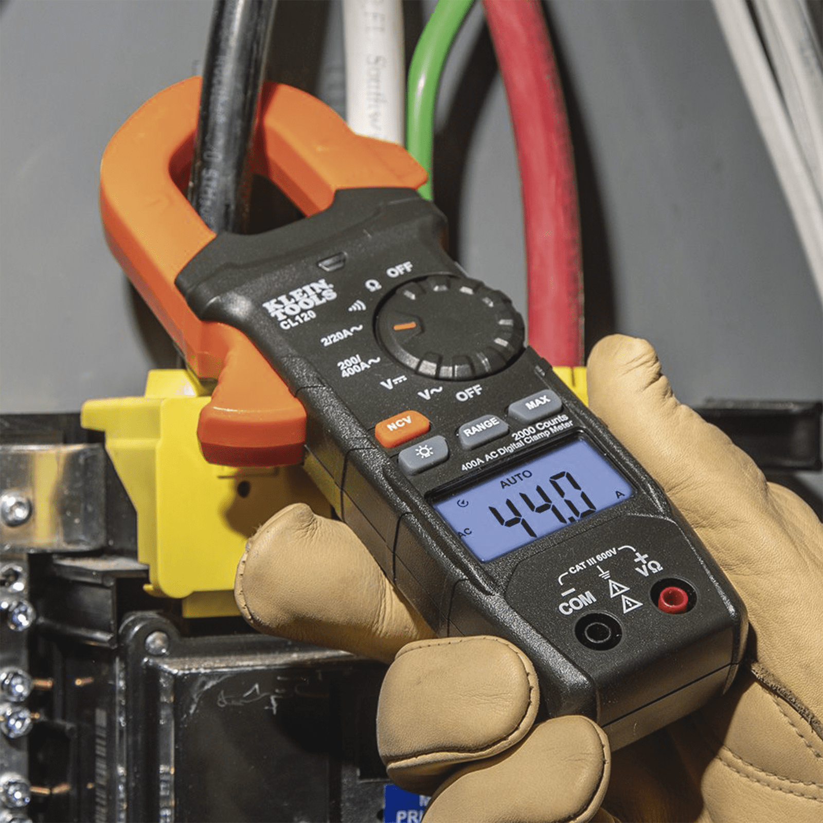 Amperímetro Digital de Gancho de Rango Automático de 400 A CA. CL-120 - KLEIN TOOLS