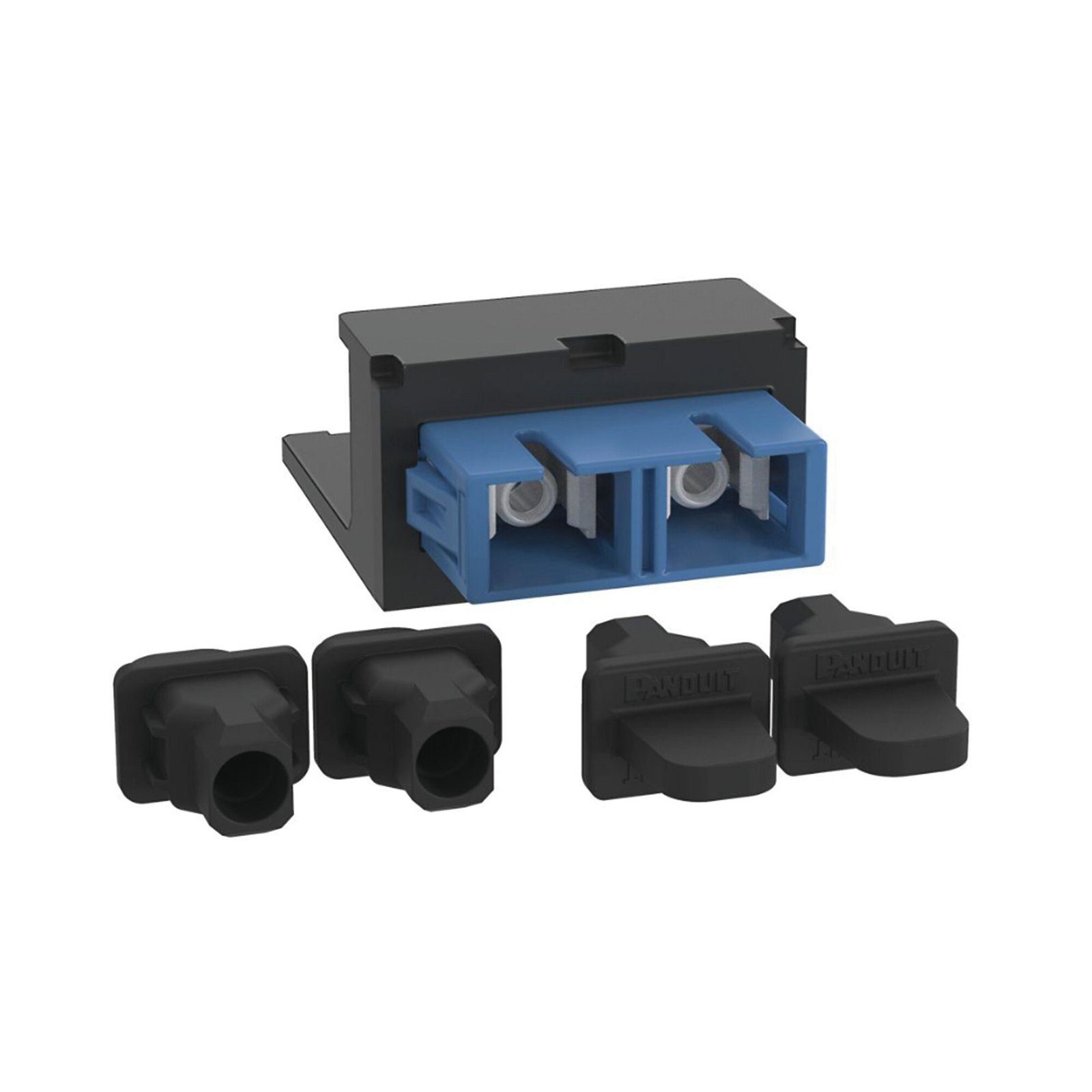 Módulo Acoplador SC Duplex, para Fibra Óptica Monomodo OS1/OS2, Tipo Mini-Com, Color Azul CMDBUSCZBL - PANDUIT