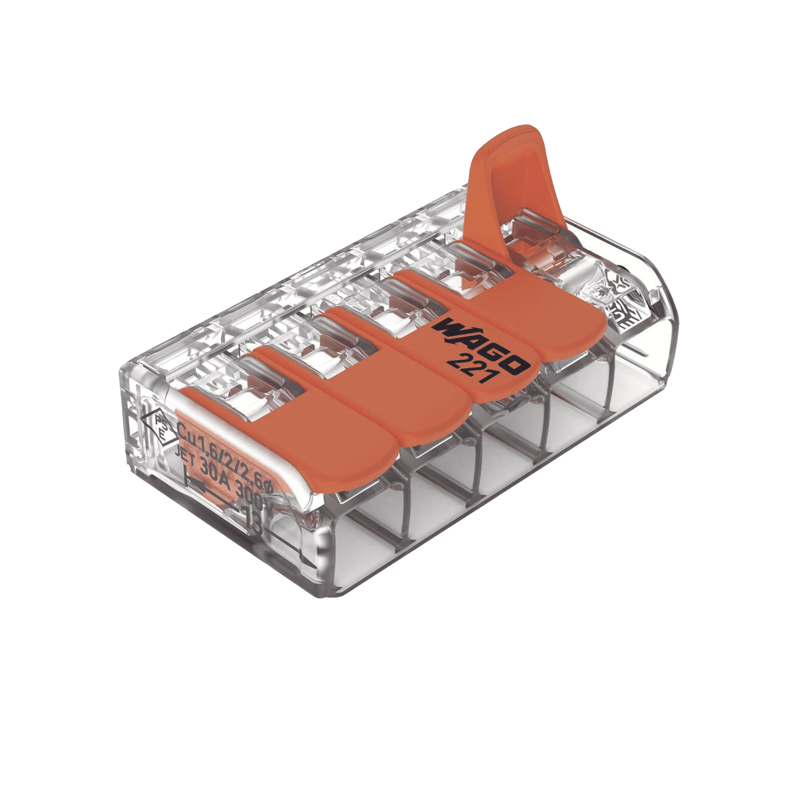 COMPACT Splicing Connectorfor all conductor types transparent 221-615 - WAGO