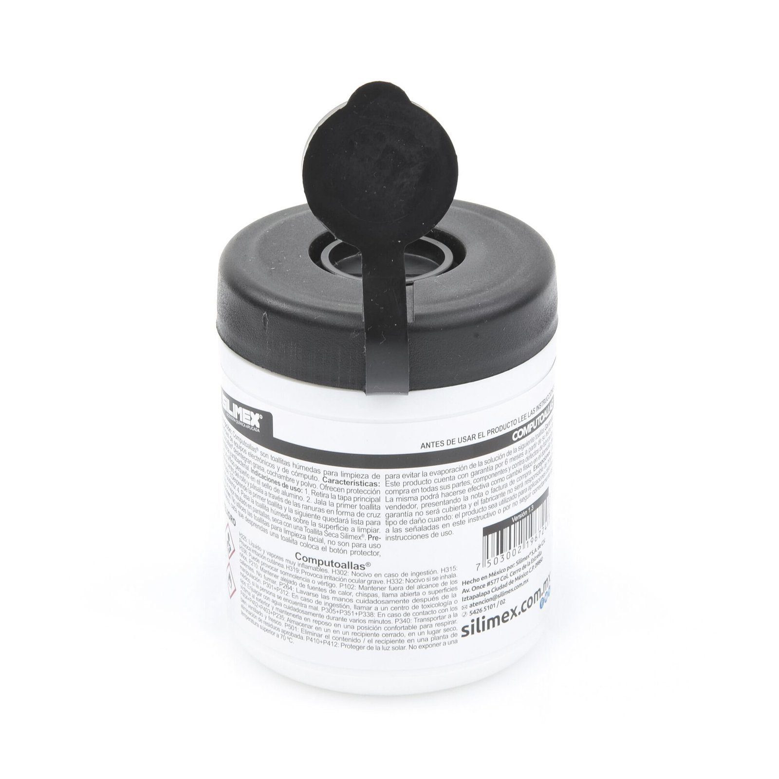 Toallas húmedas antibacteriales, para limpieza de gabinetes, equipos de cómputo, audio, vídeo y telefonía, 30 piezas COMPUTOALLAS - SILIMEX