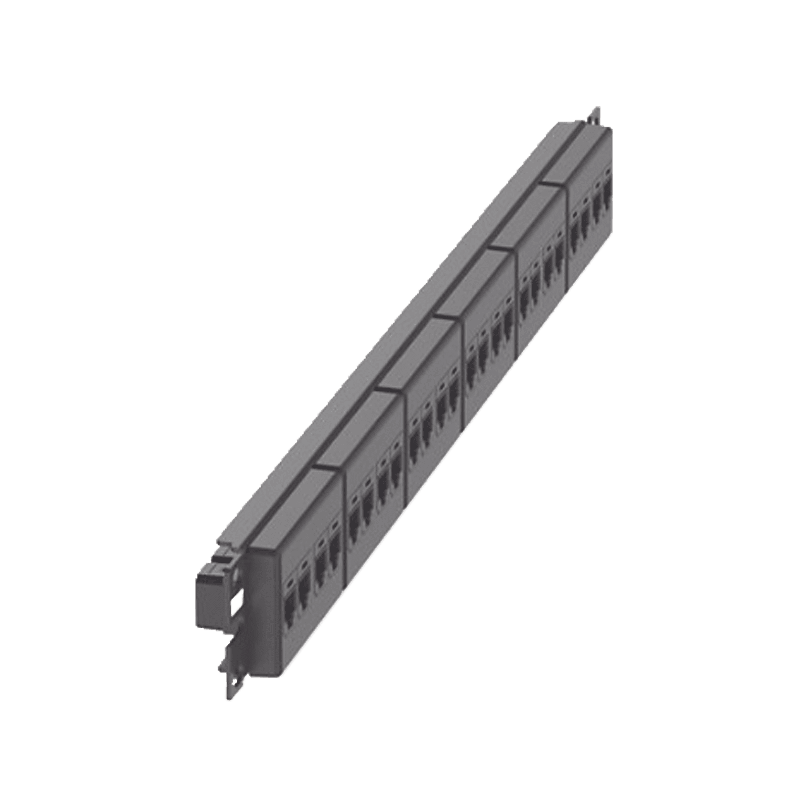 Panel de Parcheo con 24 Acopladores Mini-Com, Plano, Categoría 5e, de 1 UR, Color Negro CP245E88BLY - PANDUIT