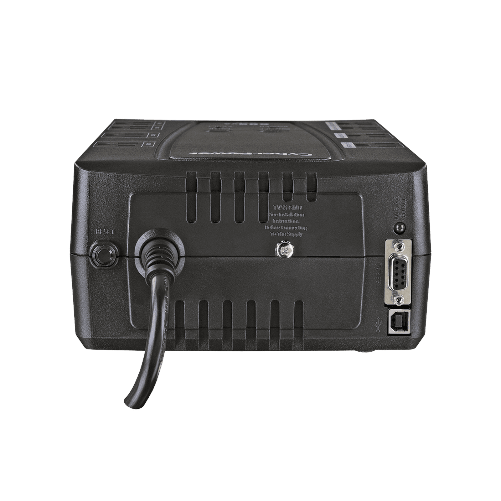 UPS de 825 VA/450 W, Topología Línea Interactiva, Entrada 120 Vca NEMA 5-15P, Tipo Gabinete Compacto, Con 8 Tomas NEMA 5-15R CP825AVRLCDA - CyberPower