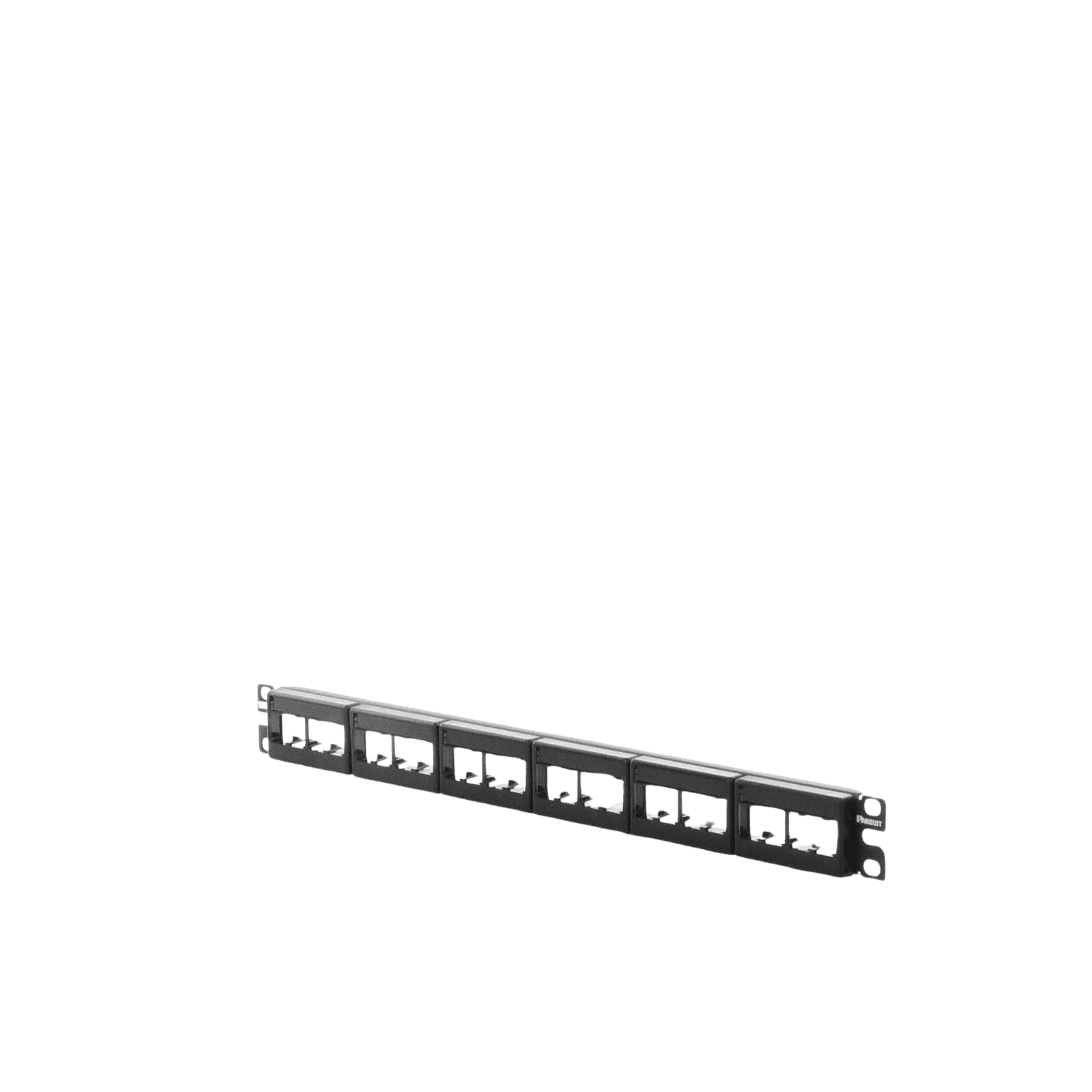 Panel de Parcheo Modular Mini-Com (Sin Conectores), Plano, Sin Blindaje, Con Etiqueta y Cubierta, de 24 puertos, 1UR CPPL24WBLY - PANDUIT