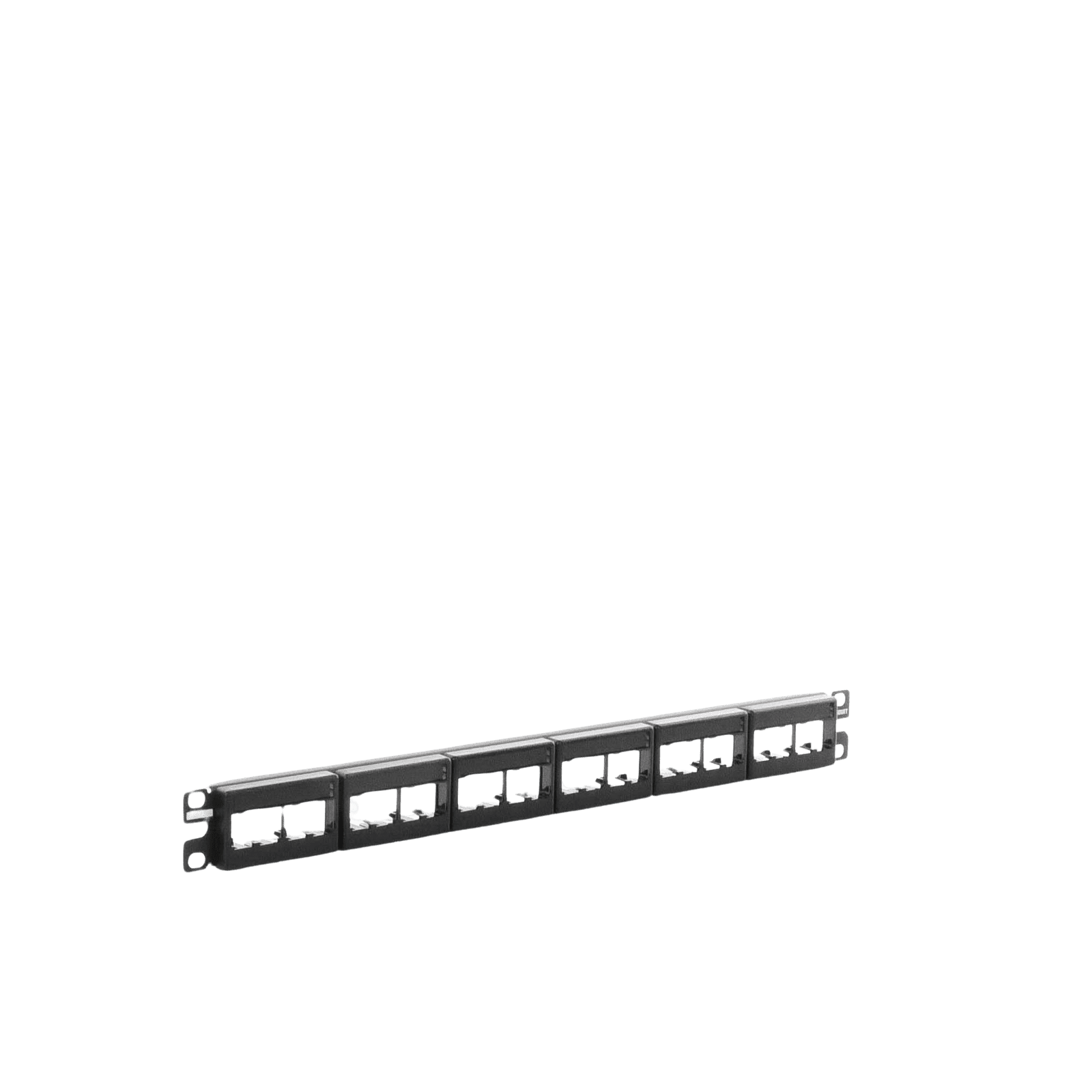 Panel de Parcheo Modular Mini-Com (Sin Conectores), Plano, Sin Blindaje, Con Etiqueta y Cubierta, de 24 puertos, 1UR CPPL24WBLY - PANDUIT