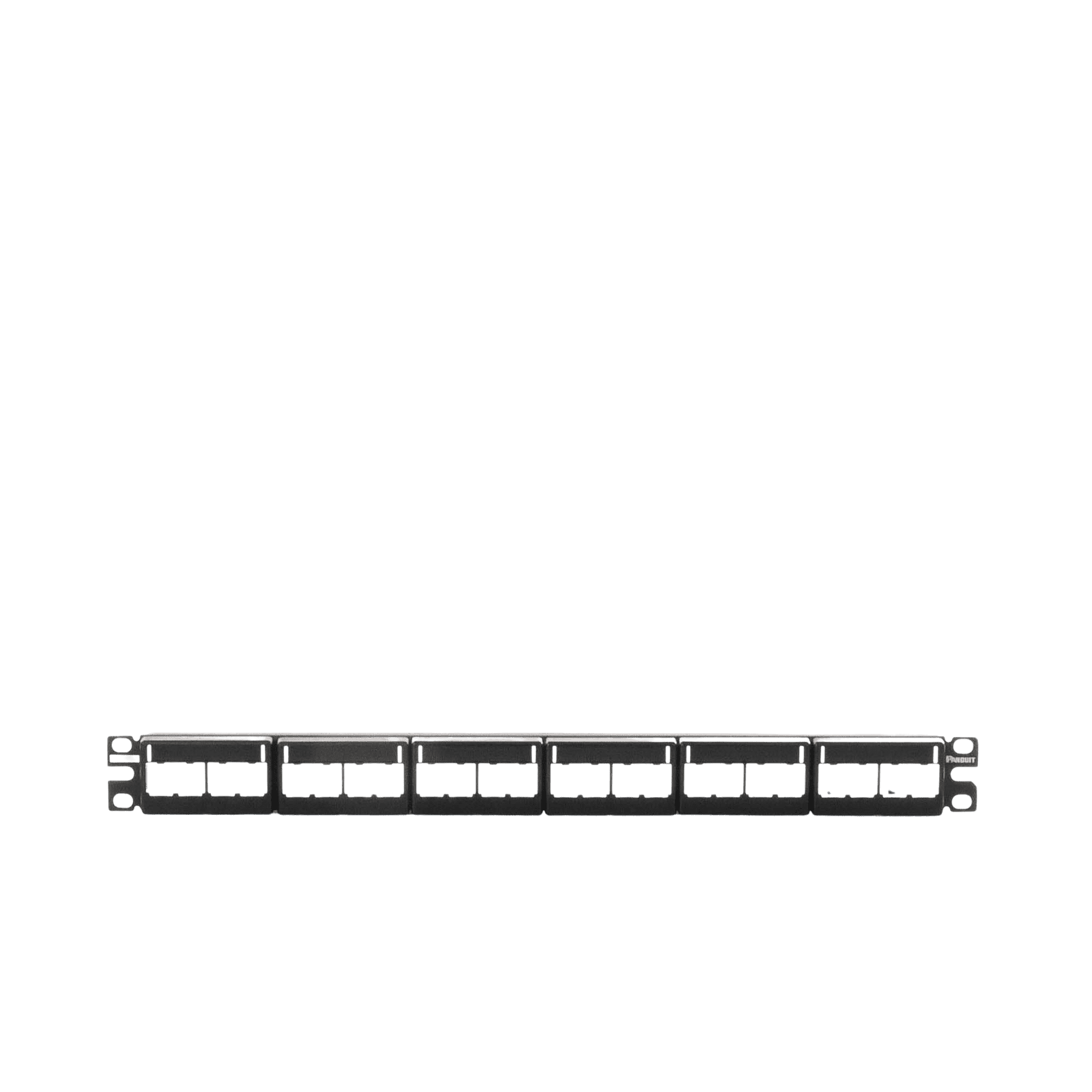 Panel de Parcheo Modular Mini-Com (Sin Conectores), Plano, Sin Blindaje, Con Etiqueta y Cubierta, de 24 puertos, 1UR CPPL24WBLY - PANDUIT