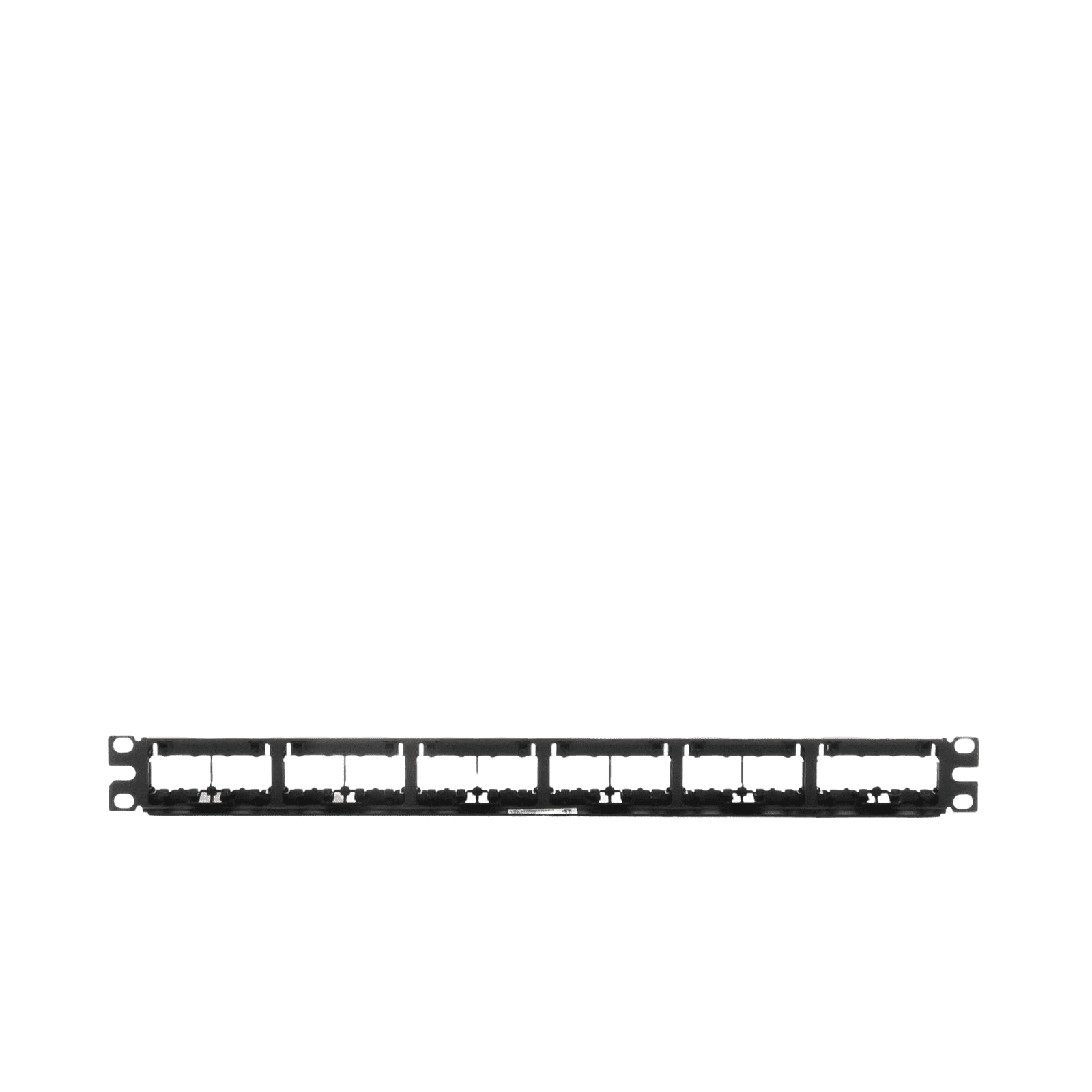 Panel de Parcheo Modular Mini-Com (Sin Conectores), Plano, Sin Blindaje, Con Etiqueta y Cubierta, de 24 puertos, 1UR CPPL24WBLY - PANDUIT
