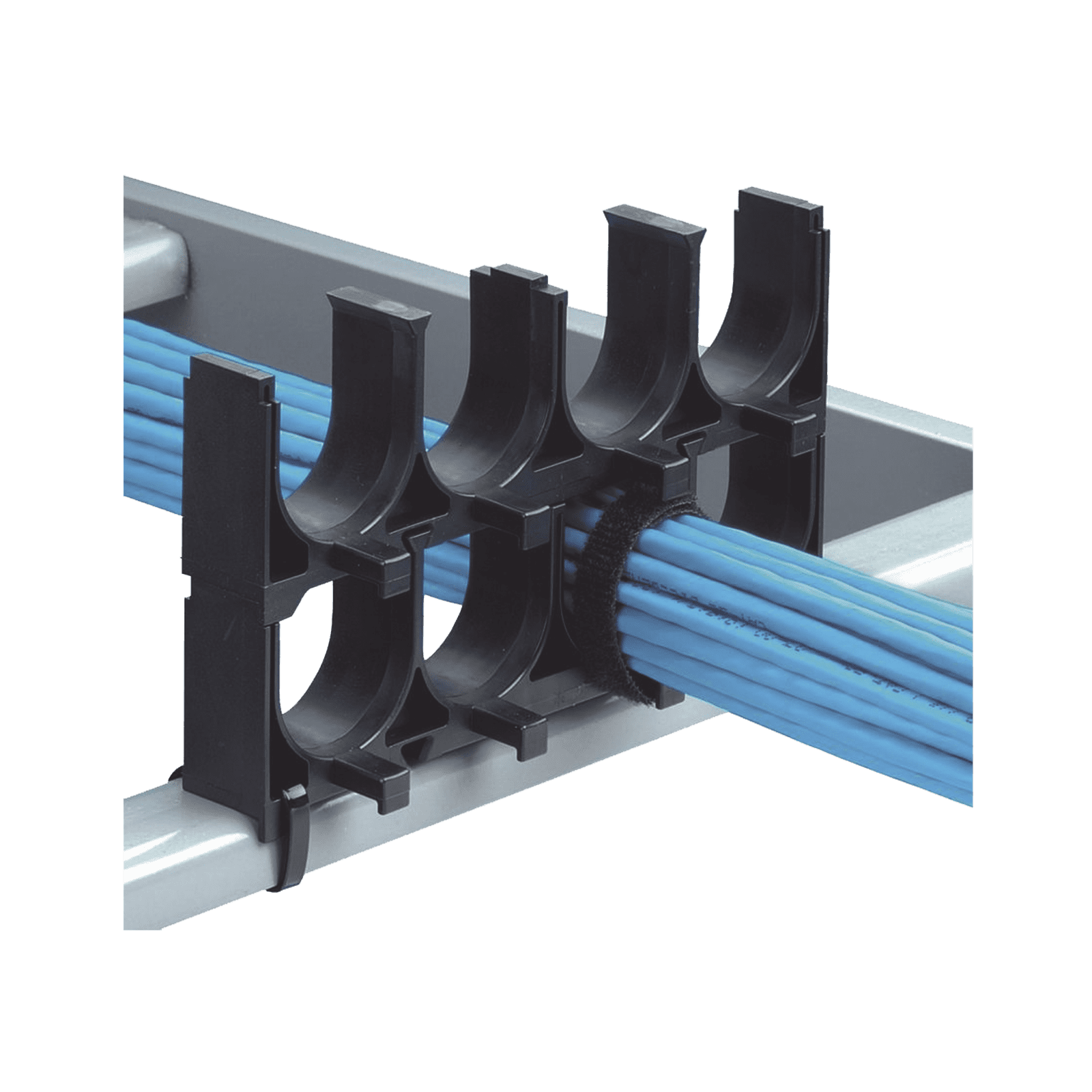 Espaciador de Cables de Nylon 6.6, Con 4 Espacios de 1.25 in (31.8 mm) de Diámetro, Color Negro, 1 Pieza CRS4-125-X - PANDUIT
