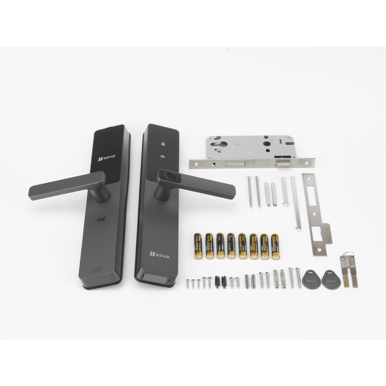 Cerradura Inteligente / Cerrojo Tipo Americano / Wi-Fi / Bluetooth / Códigos Temporales Para Visitantes / Lectura de Huella / Lectura de Tag / Contraseña / Botón para Timbrar / Apertura remota / No Requiere Hub CS-DL05-R100 - EZVIZ