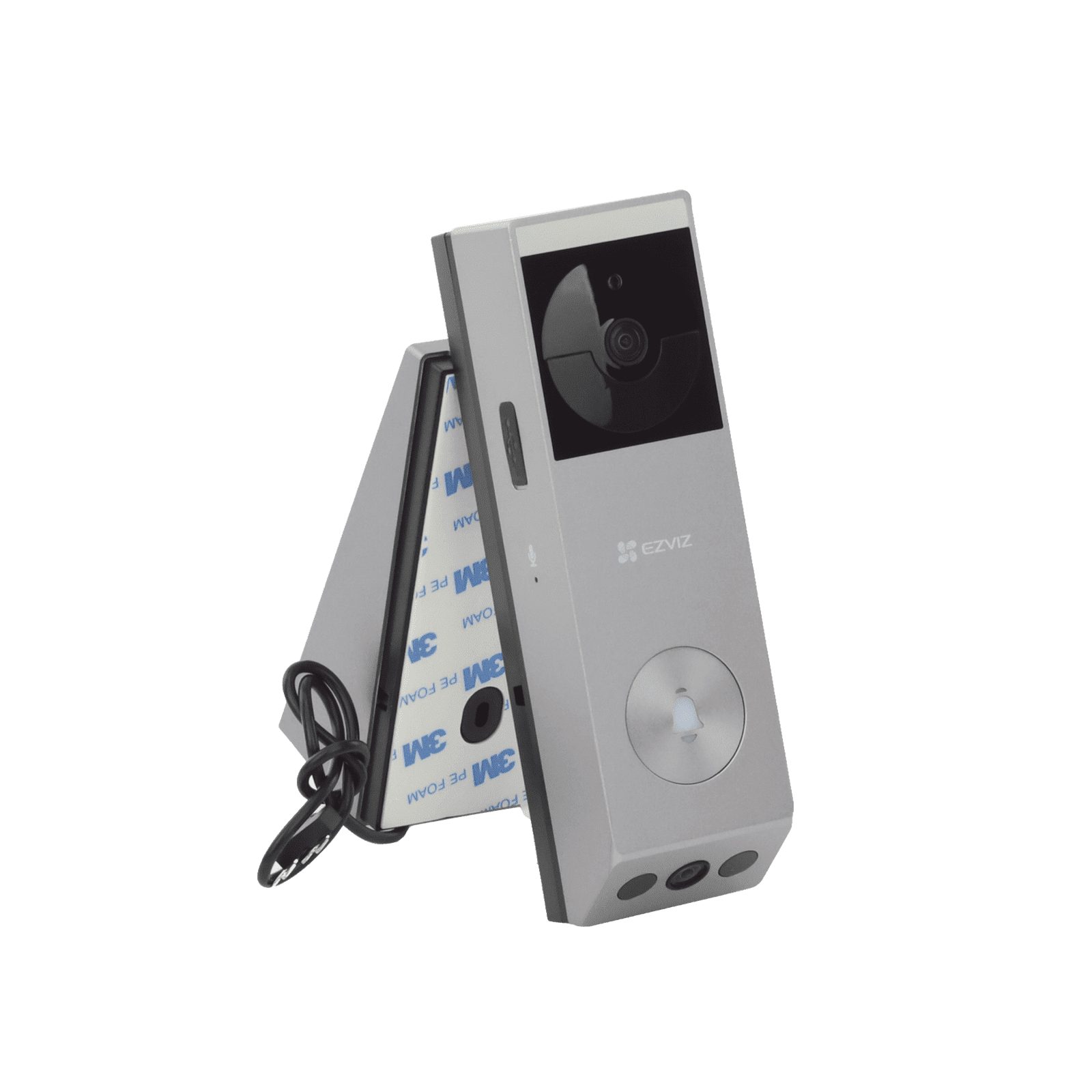 Doorbell de Batería Recargable con Transformador de 5Vcc o Panel Solar (Incluye Panel) / 3 megapíxel / Doble Lente / Protección IP65 / Audio de Dos Vías CS-EP3X - EZVIZ