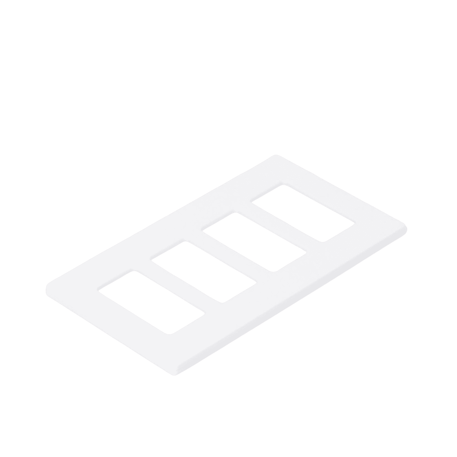 Placa de pared 4 espacios, color blanco, para atenuador (dimmer), switch ó control remoto PICO inalámbrico CW4WH - LUTRON ELECTRONICS