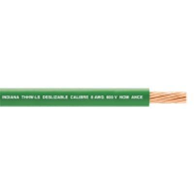 Cable Eléctrico 10 awg  color verde,Conductor de cobre suave cableado. Aislamiento de PVC, auto-extinguible.BOBINA de 100 MTS SLY-304-GRN/100 - INDIANA