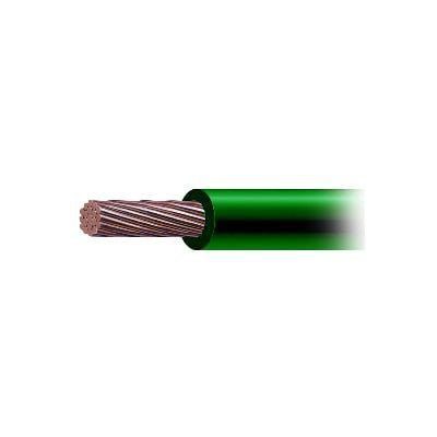 Cable Eléctrico de Cobre Recubierto THW-LS Calibre 4 AWG 19 Hilos Color Verde (100 metros) SLY-287-GRN/100 - INDIANA