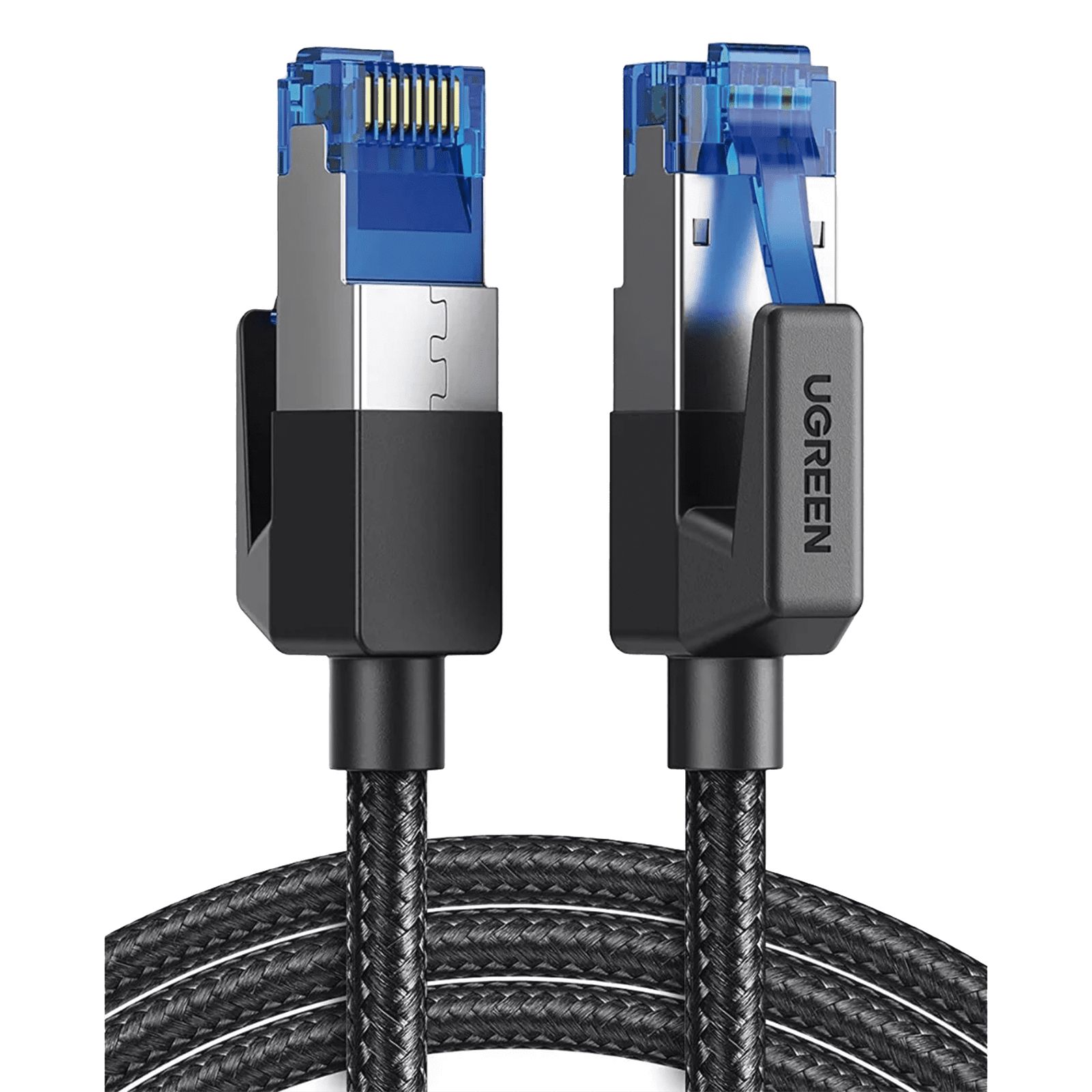 Cable Ethernet Cat8 CLASSâ? F/FTP Redondo con Malla de Nylon 2 Metros 80431 - UGREEN