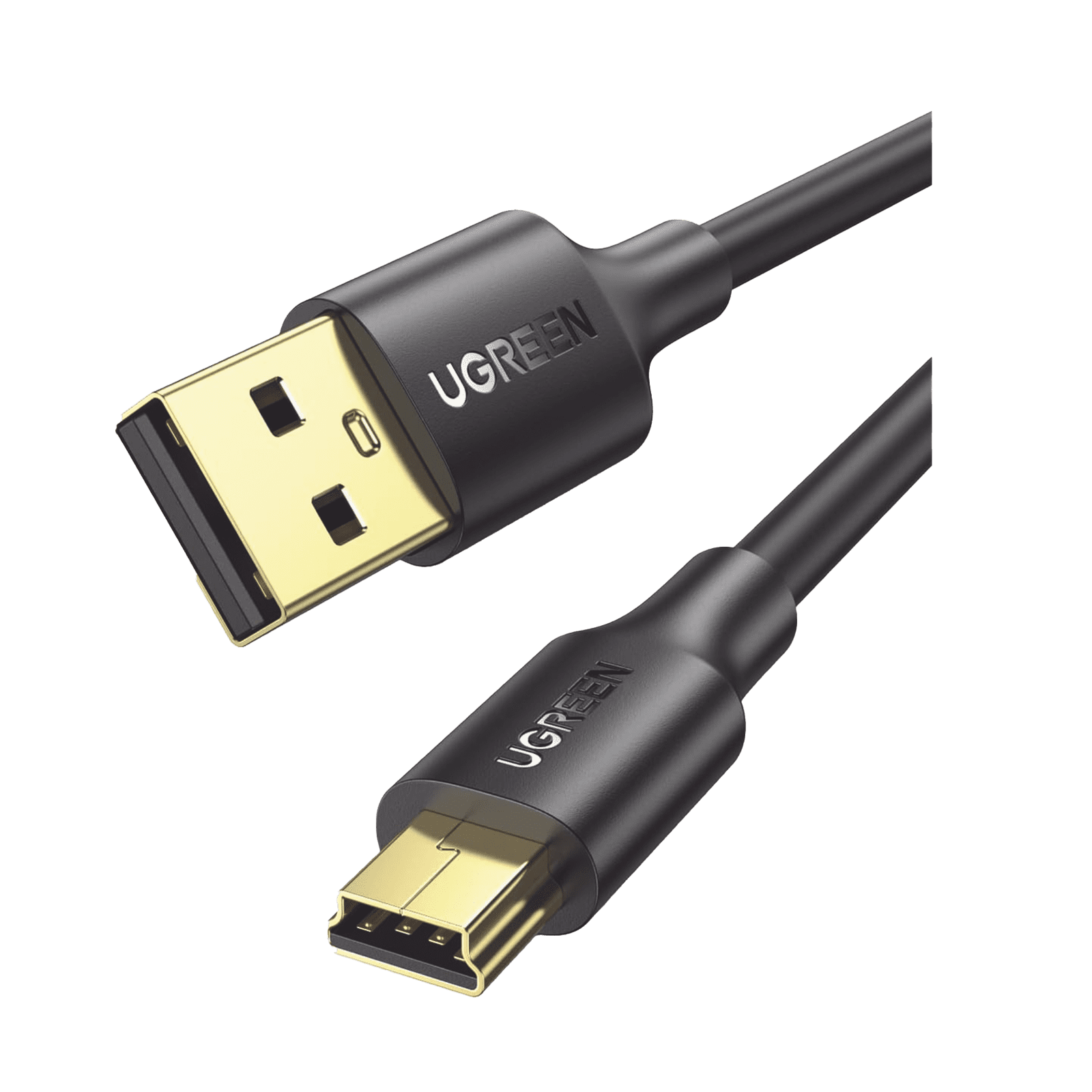 Cable USB-A 2.0 a Mini USB | 1m | Cable de Datos y Alimentación | 480Mps | Chip Inteligente | PVC | Para Discos Duros HDD o SSD, Go-Pro Hero, Mando de PS3, Cámaras Digitales, Reproductores MP3, MP4, etc. 10355 - UGREEN